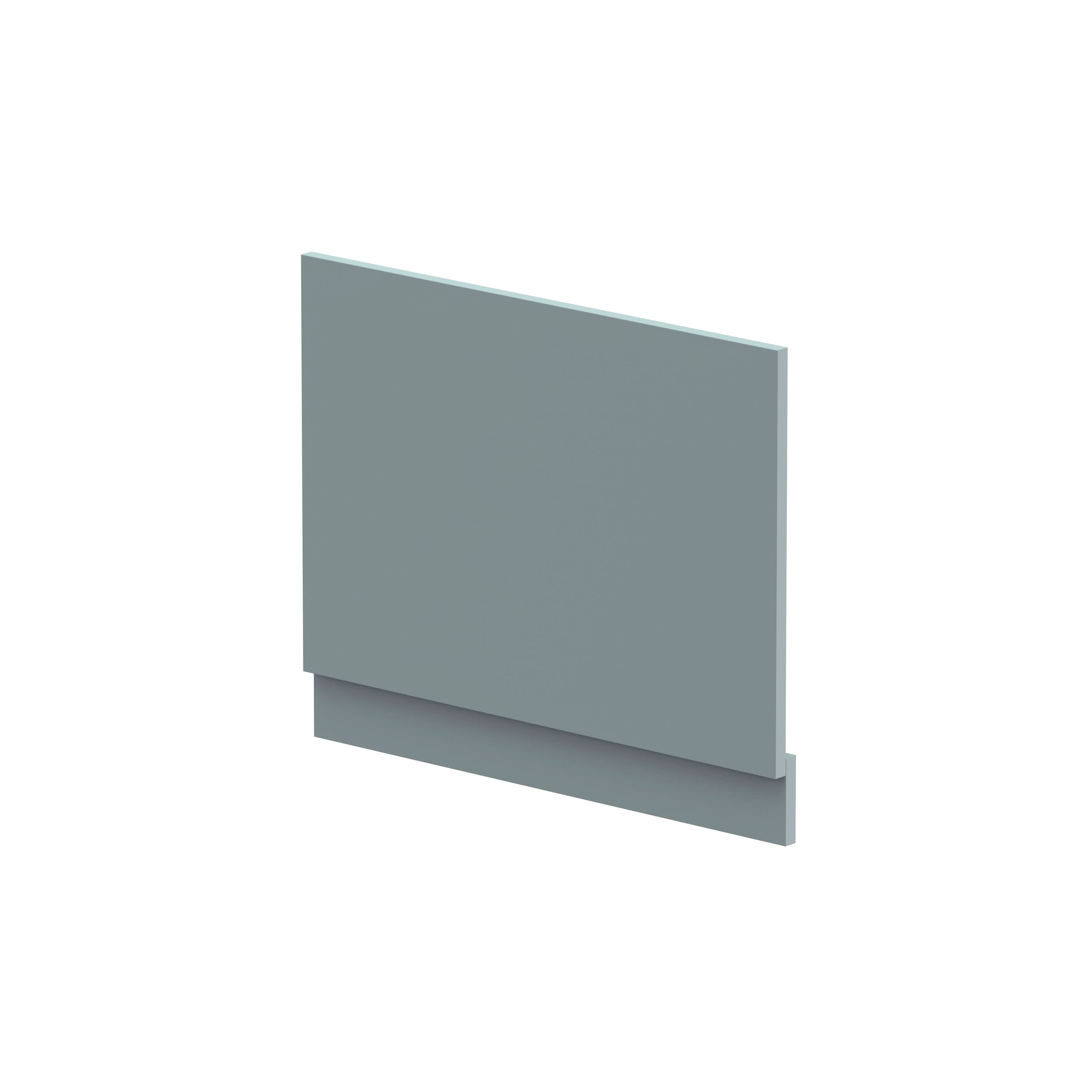 Hudson Reed Straight Baths End Bath Panel and Plinth, Durable Flat Pack Construction for Modern Bathroom Wall Panels in Coastal Grey Woodgrain Finish, 700mm