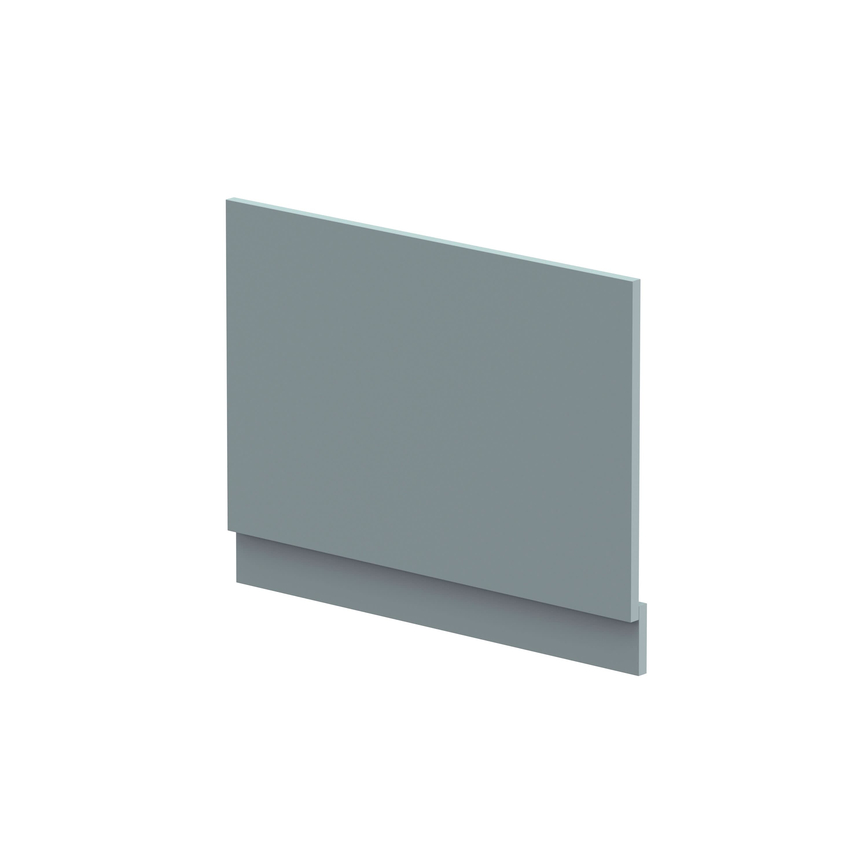 Hudson Reed Straight Baths End Bath Panel and Plinth, Durable Flat Pack Construction for Modern Bathroom Wall Panels in Coastal Grey Woodgrain Finish, 750mm