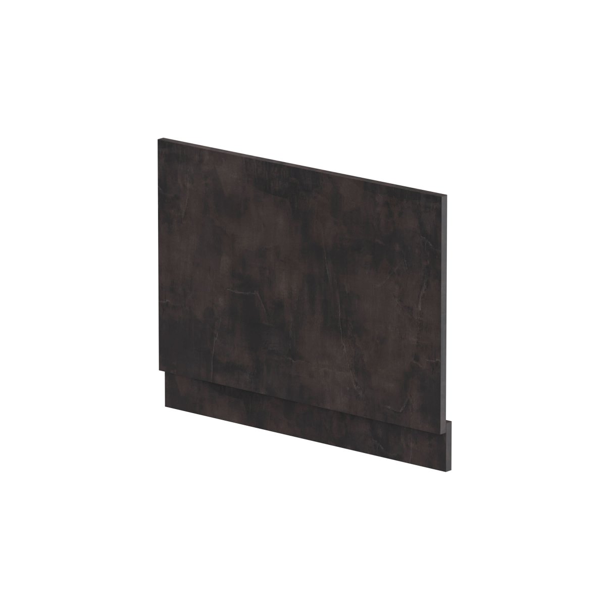 Hudson Reed Straight Baths End Bath Panel and Plinth, Durable Flat Pack Construction for Modern Bathroom Wall Panels in Metallic Slate Woodgrain Finish, 750mm