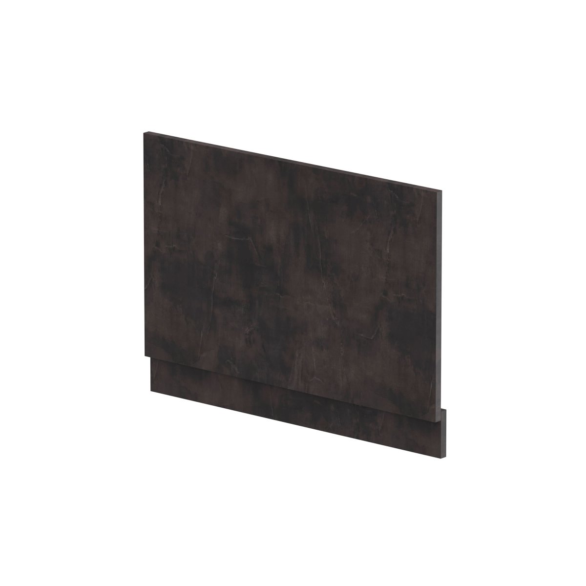 Hudson Reed Straight Baths End Bath Panel and Plinth, Durable Flat Pack Construction for Modern Bathroom Wall Panels in Metallic Slate Woodgrain Finish, 800mm