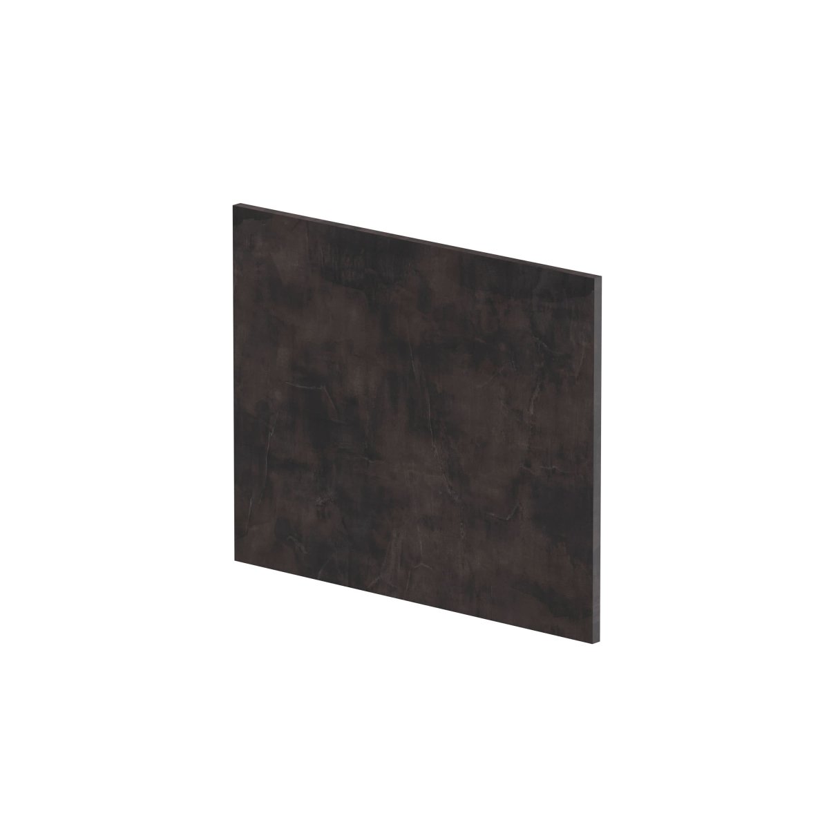 Hudson Reed Square Shower Bath End Panel, Stylish Bath Panel for Square Shower Baths, Durable Bathroom Accessory in Metallic Slate Woodgrain Finish, 680mm x 520mm