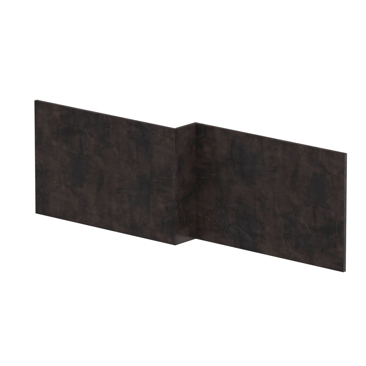 Hudson Reed Square Shower Bath Front Panel, Stylish Bath Panel for Square Shower Baths, Durable Bathroom Accessory in Metallic Slate Woodgrain Finish, 1700mm