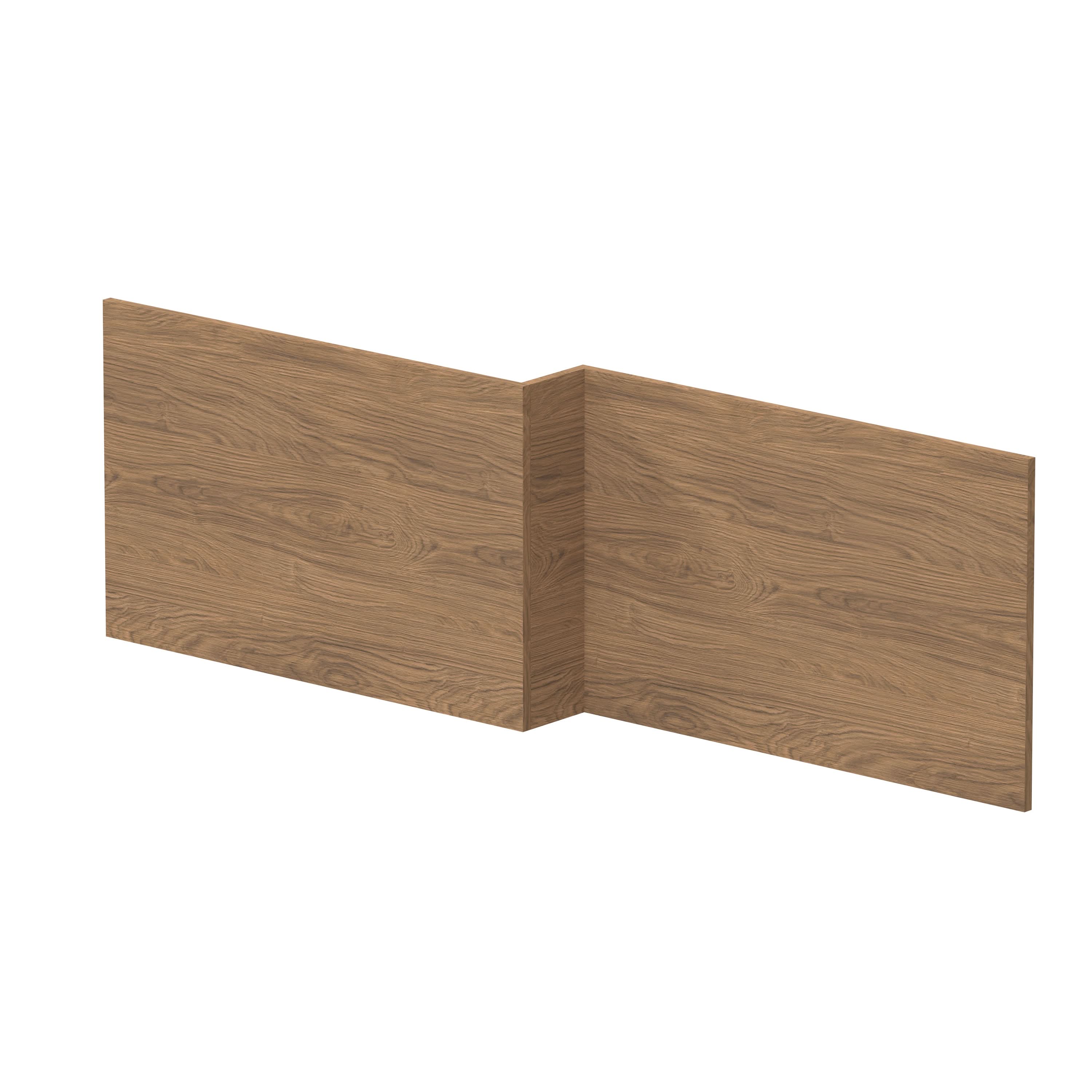 Hudson Reed Square Shower Bath Front Panel, Stylish Bath Panel for Square Shower Baths, Durable Bathroom Accessory in Antique Oak Woodgrain Finish, 1700mm