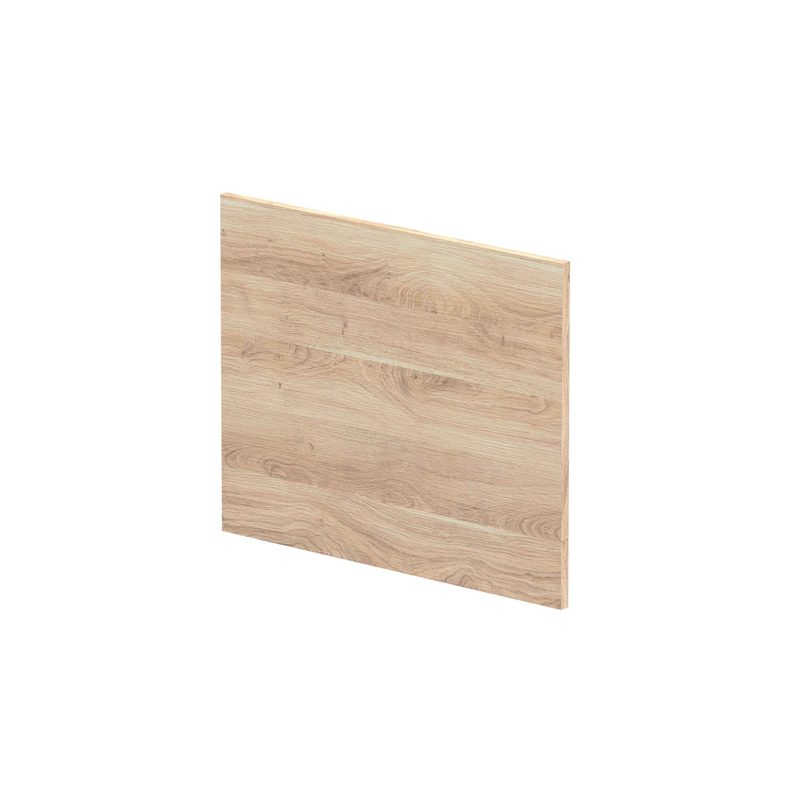 Hudson Reed Square Shower Bath End Panel, Stylish Bath Panel for Square Shower Baths, Durable Bathroom Accessory in Bleached Oak Woodgrain Finish, 680mm x 520mm