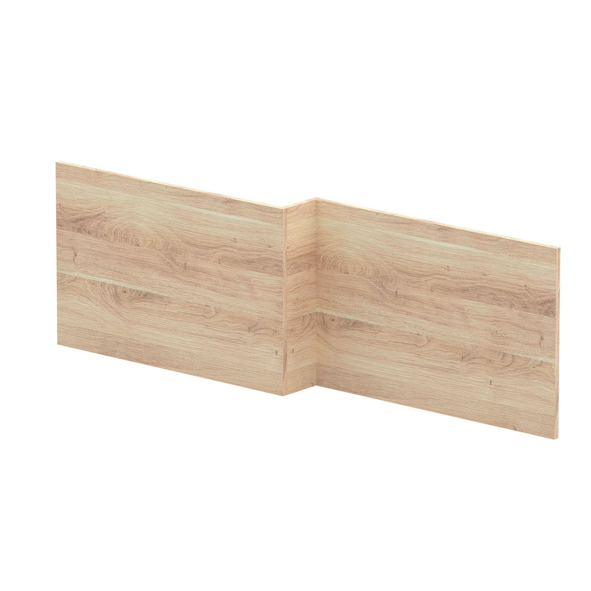 Hudson Reed Square Shower Bath Front Panel, Stylish Bath Panel for Square Shower Baths, Durable Bathroom Accessory in Bleached Oak Woodgrain Finish, 1700mm