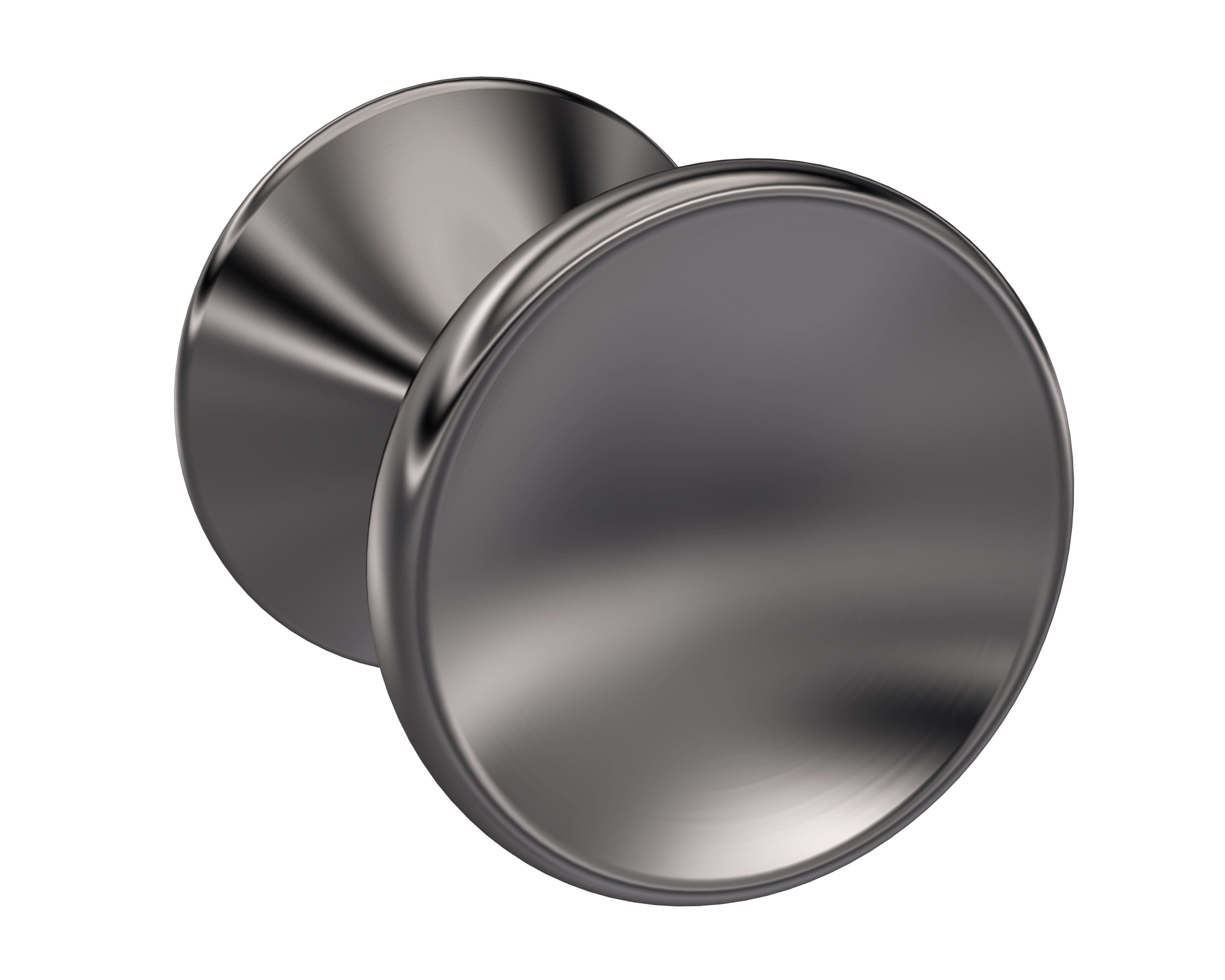 Nuie Indented Round Knob, Crafted from High-quality Zamac, Durable Bathroom Accessories, Brushed Pewter
