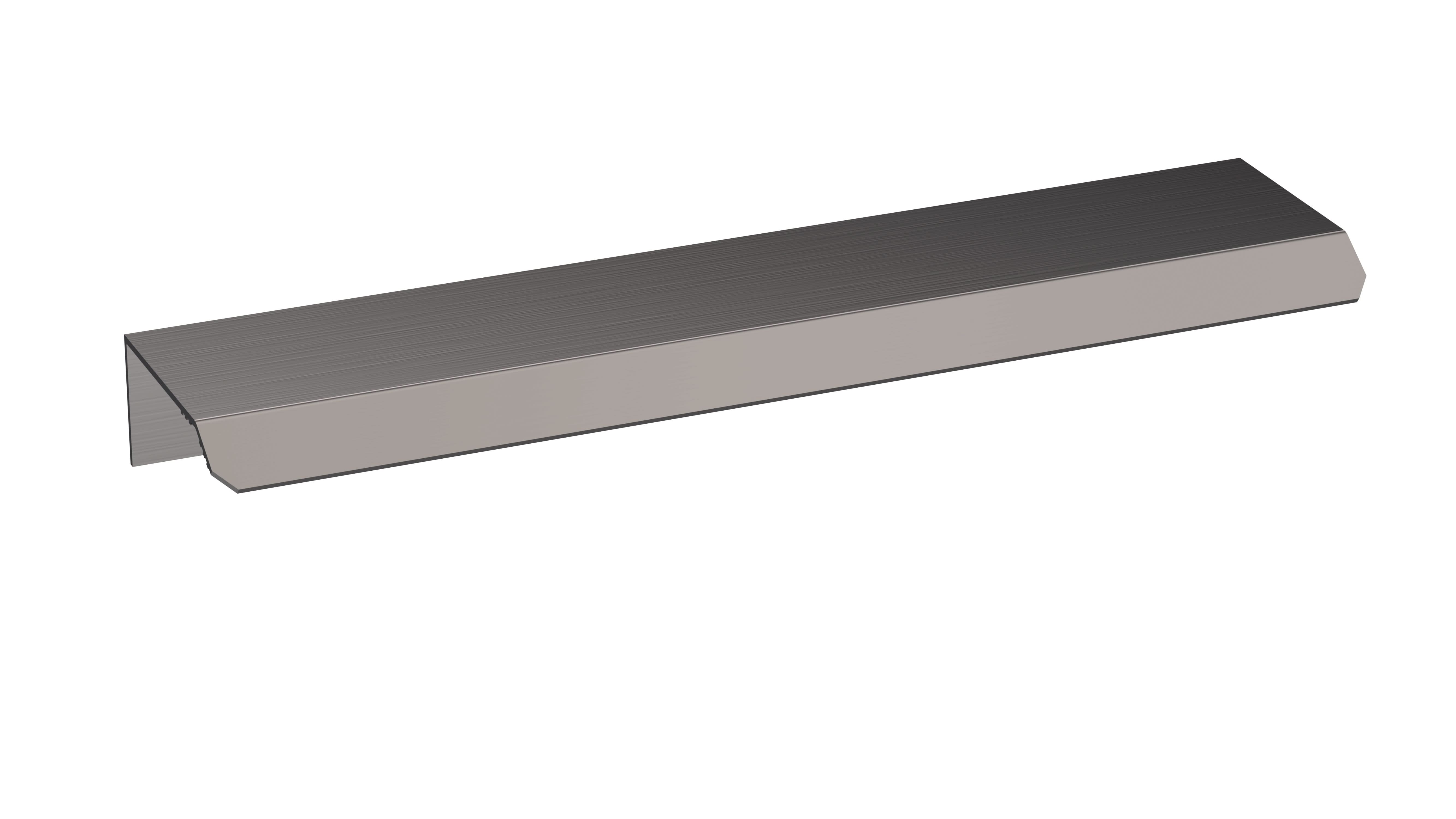 Nuie Finger Pull Handle, Crafted from High-quality Aluminium, Durable Bathroom Accessories, Brushed Pewter, 150mm