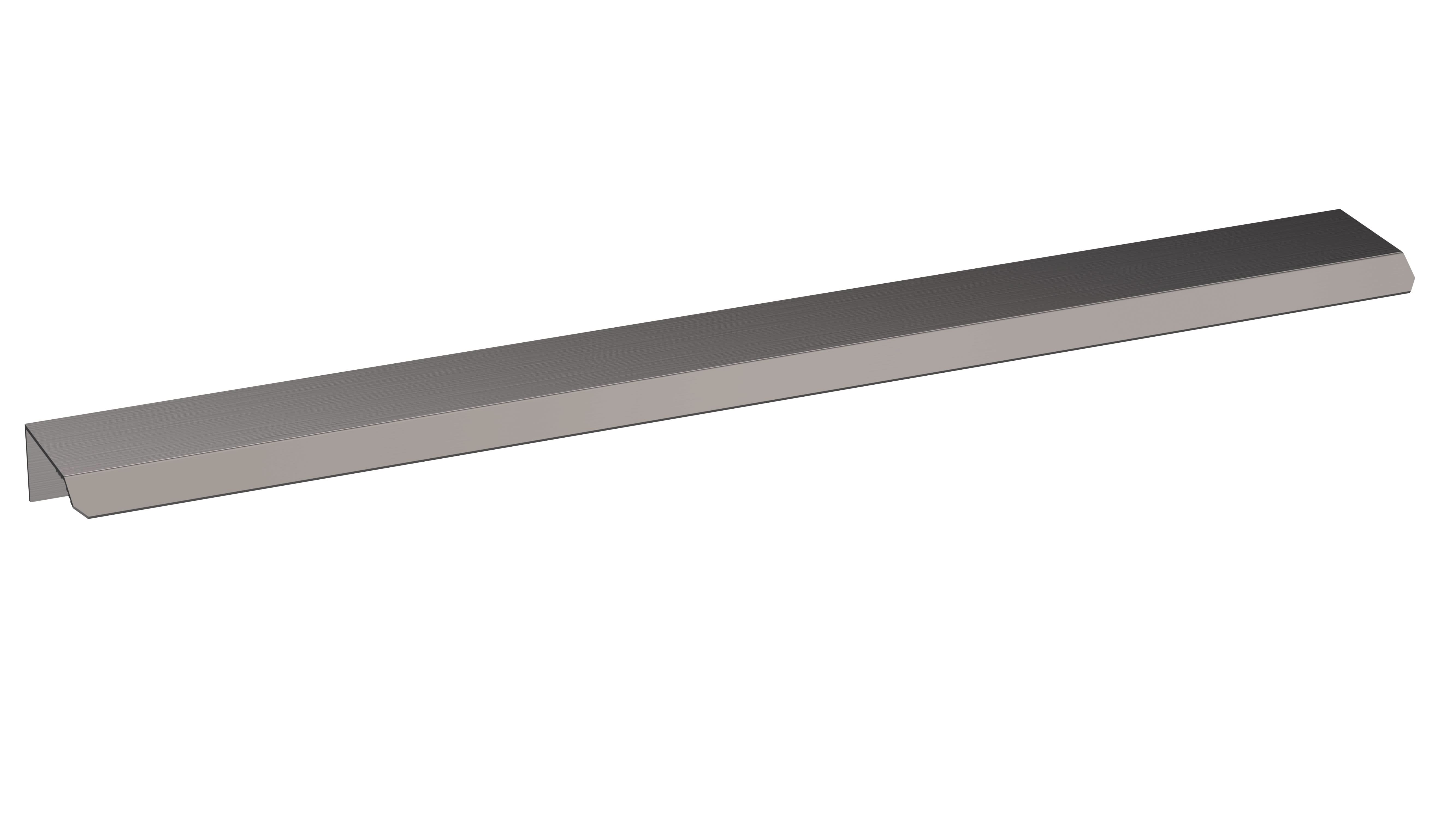 Nuie Finger Pull Handle, Crafted from High-quality Aluminium, Durable Bathroom Accessories, Brushed Pewter, 300mm