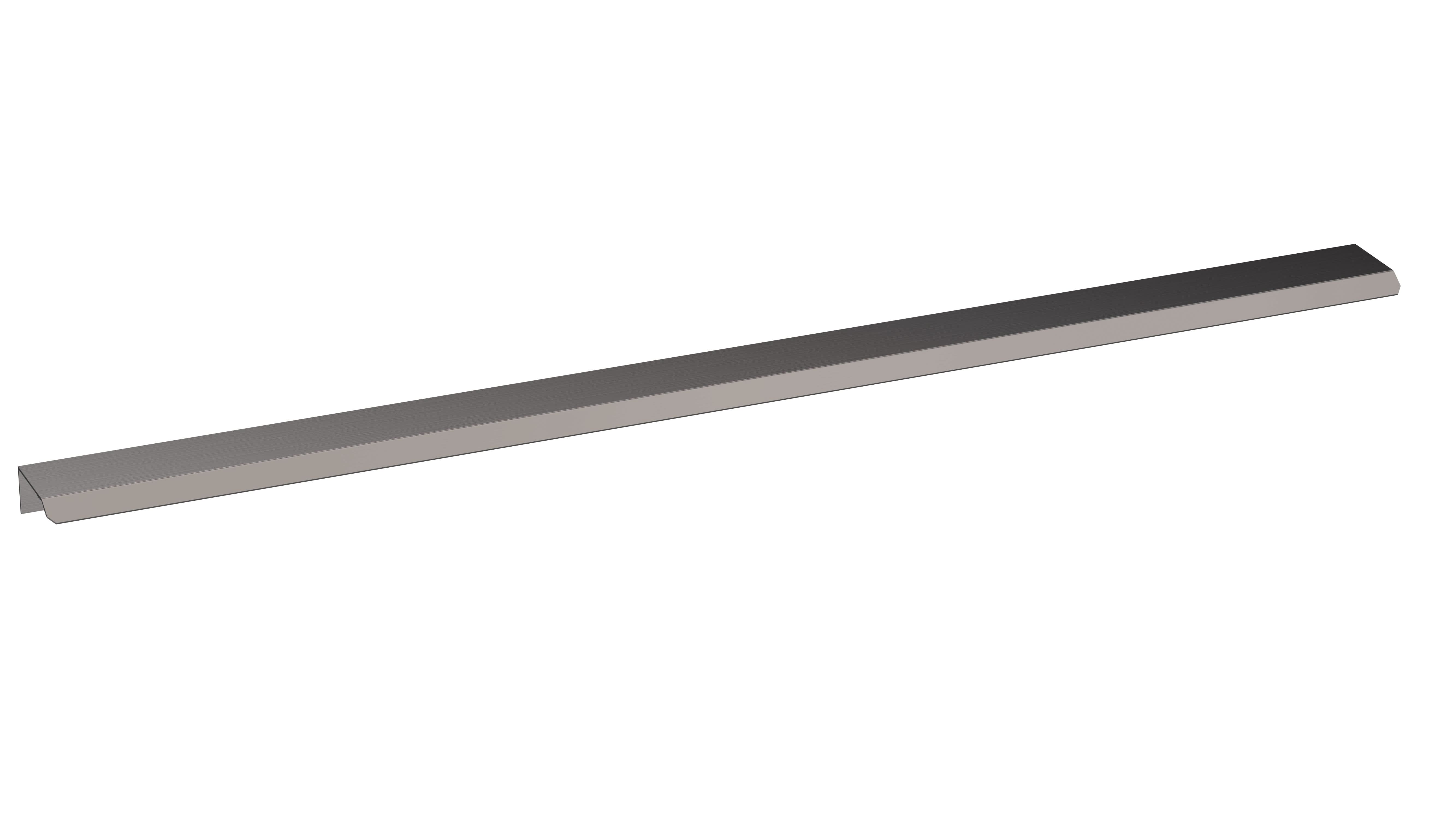 Nuie Finger Pull Handle, Crafted from High-quality Aluminium, Durable Bathroom Accessories, Brushed Pewter, 500mm