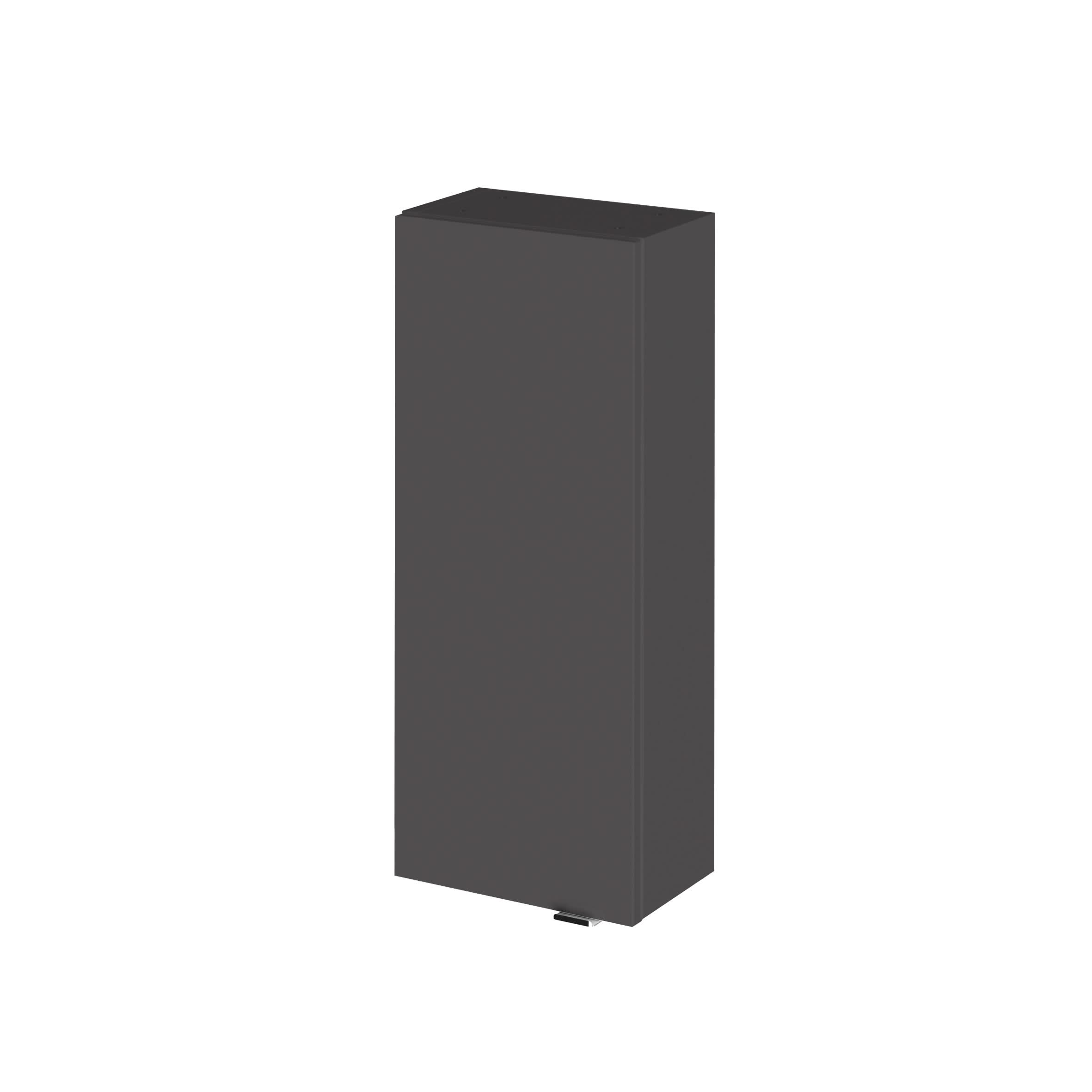 Hudson Reed Fusion Wall Hung with 1 Soft Close Door Cabinet, Modern Bathroom Vanity Unit with Storage in Gloss Grey, 300mm