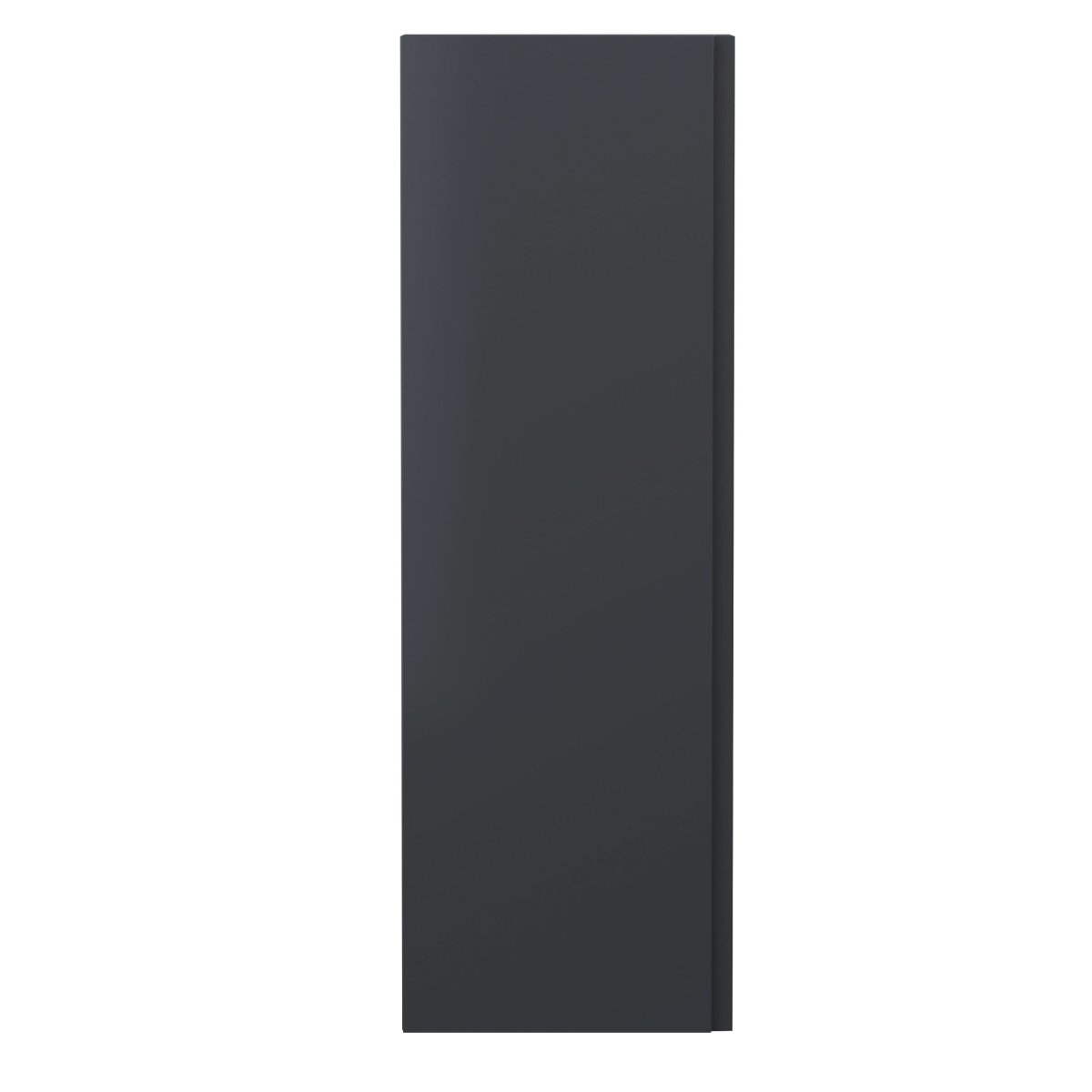 Hudson Reed Urban Wall Hung Tall Unit with 1 Soft Close Door and 3 Shelves, Modern Bathroom Storage Cabinet in Soft Black, 400mm