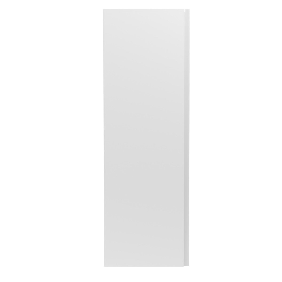 Hudson Reed Urban Tall Wall Hung Unit 1 Soft-Close Door with 3 Shelves, Modern Bathroom Storage Cabinet in Satin White, 400x1200mm