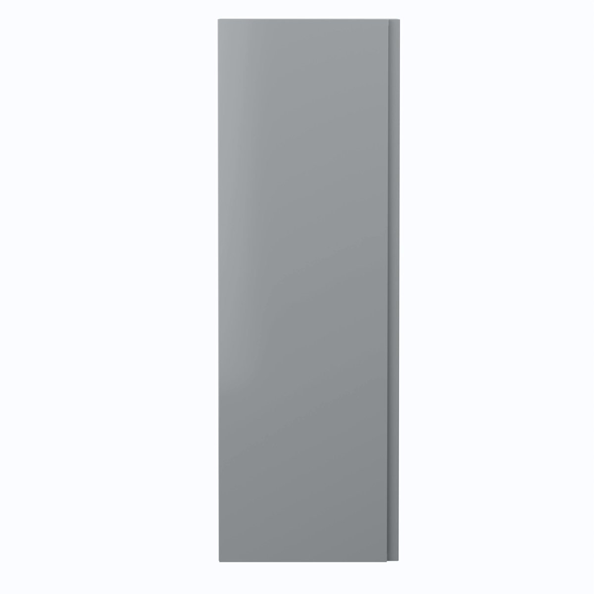 Hudson Reed Urban Tall Wall Hung Unit 1 Soft-Close Door with 3 Shelves, Modern Bathroom Storage Cabinet in Satin Grey, 400x1200mm