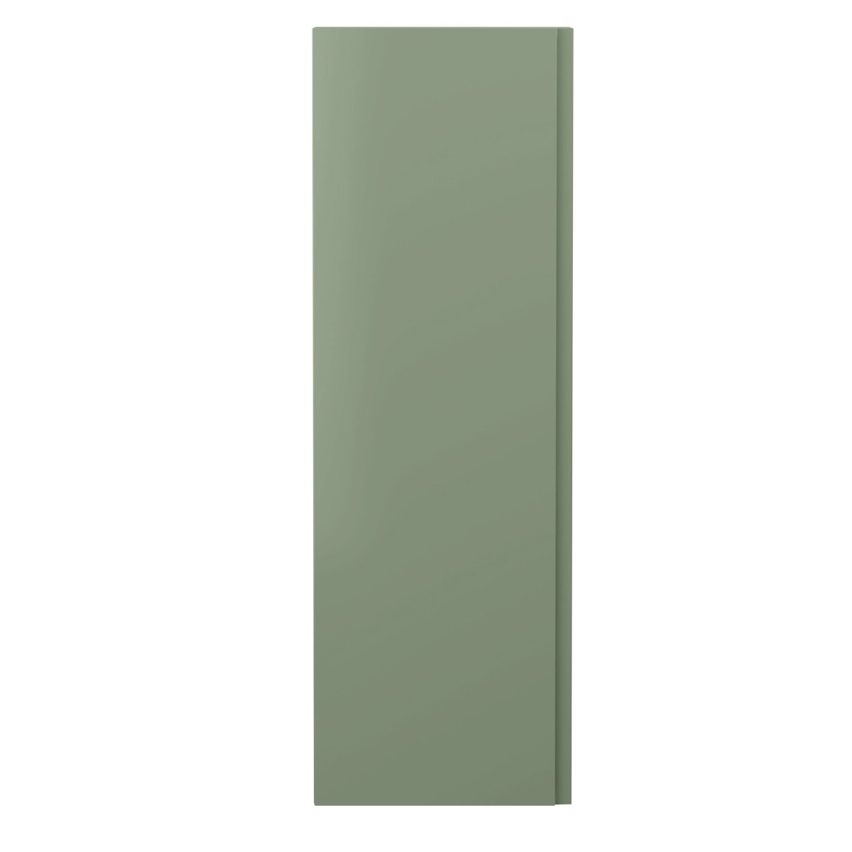 Hudson Reed Urban Tall Wall Hung Unit 1 Soft-Close Door with 3 Shelves, Modern Bathroom Storage Cabinet in Satin Green, 400x1200mm