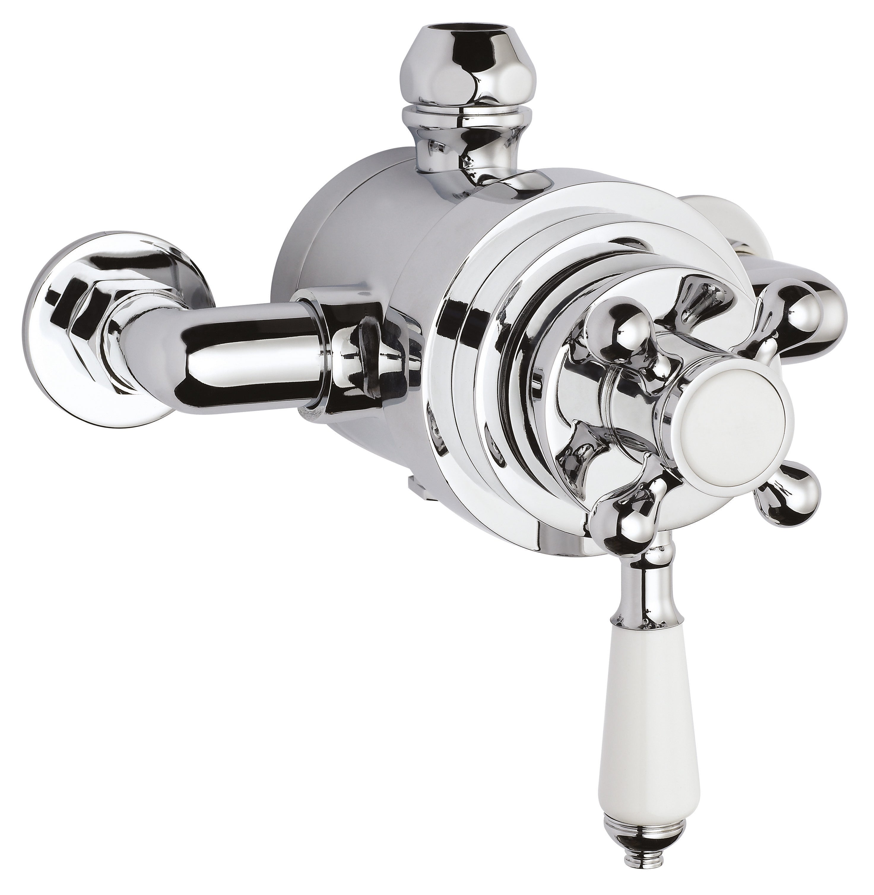 Nuie Victorian Concentric Dual Handle Exposed Shower Valve - Chrome