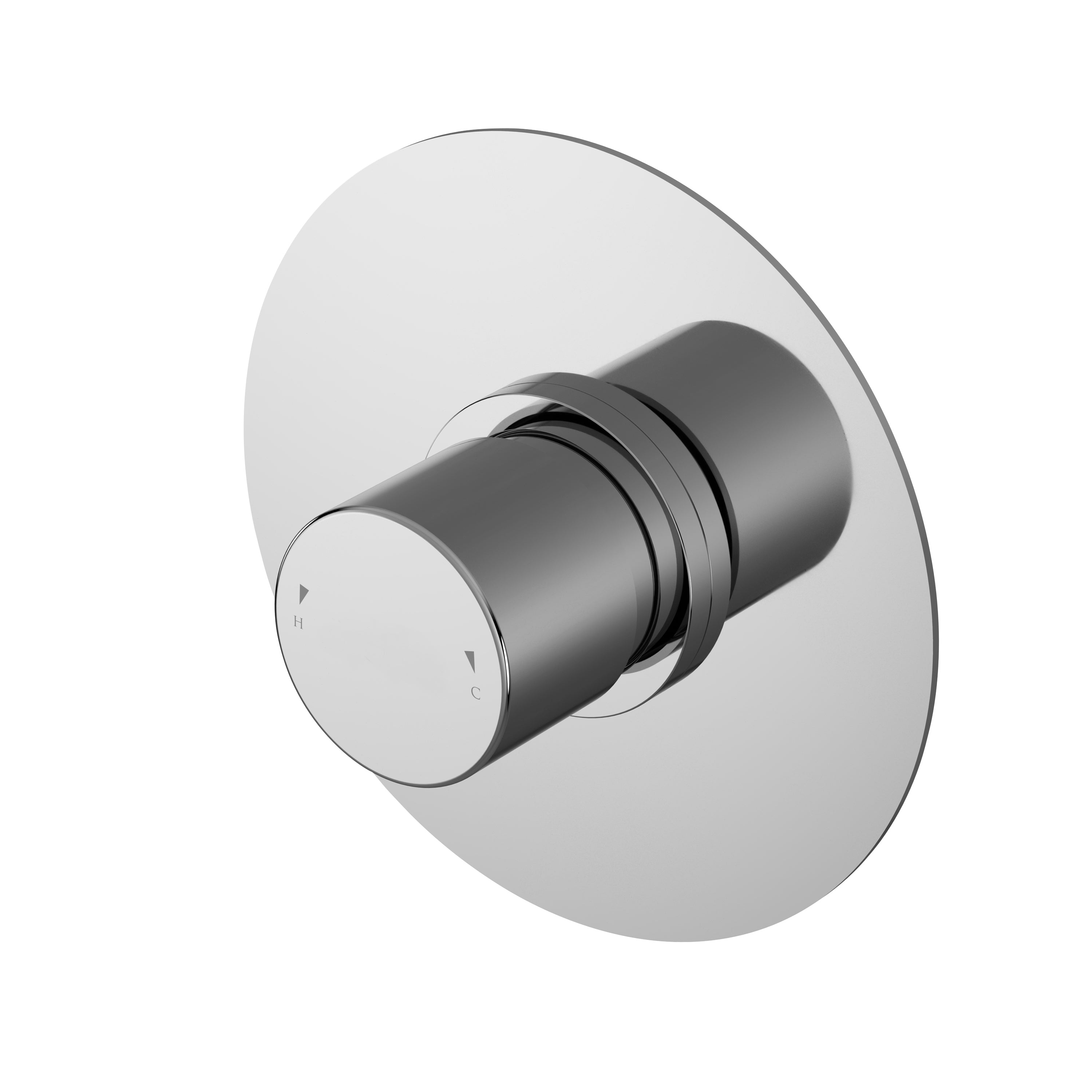 Nuie Arvan Thermostatic Temperature Control Concealed Shower Valve - Chrome
