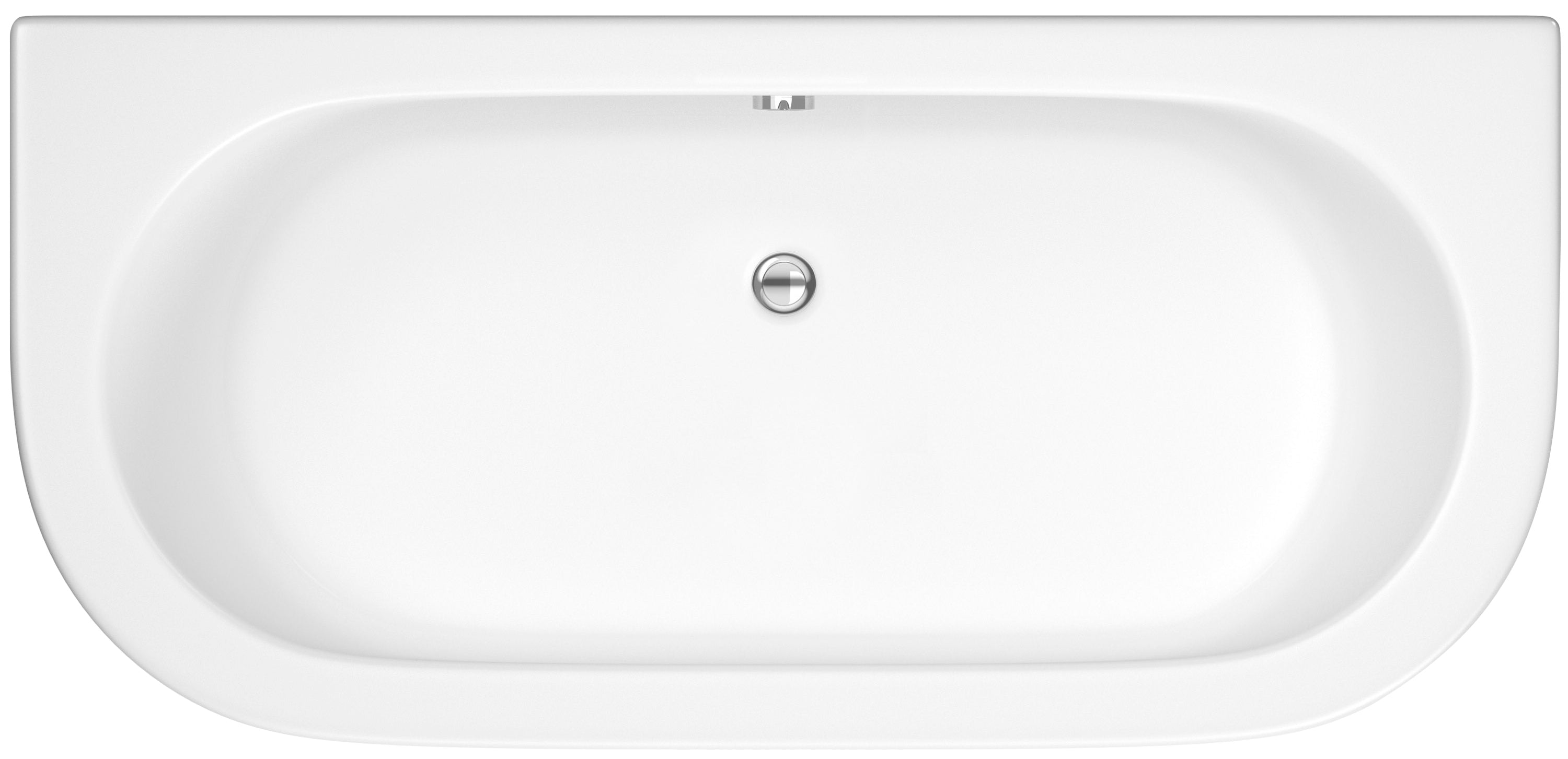 Nuie Shingle Back to Wall Bath With Panel - 1700mm x 750mm - White