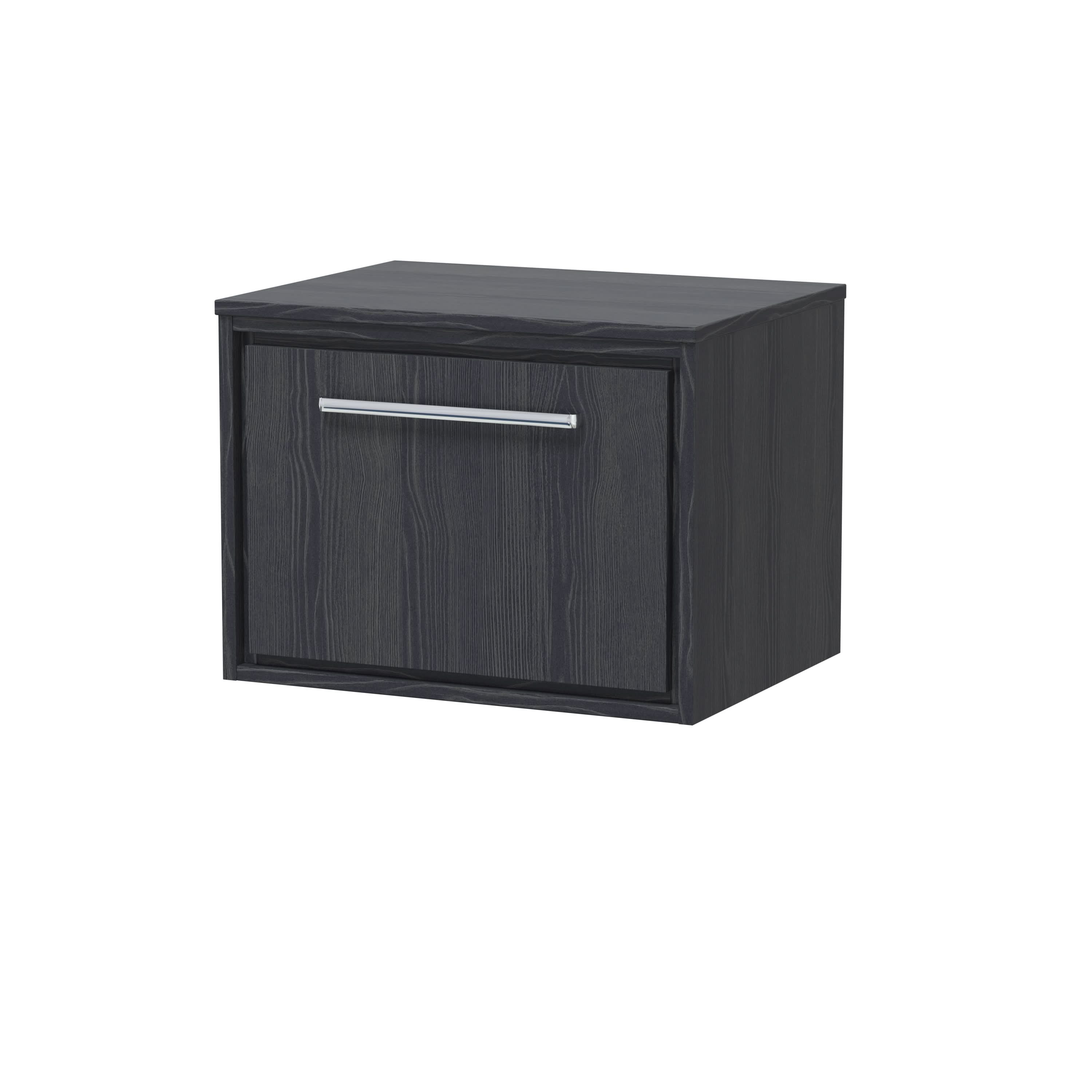 Hudson Reed Lille Countertop Basin Vanity Unit, Single Drawer, Durable Worktop for Bathroom Furniture, Modern Marble Top Vanity Unit for Luxury Bathrooms, 600mm