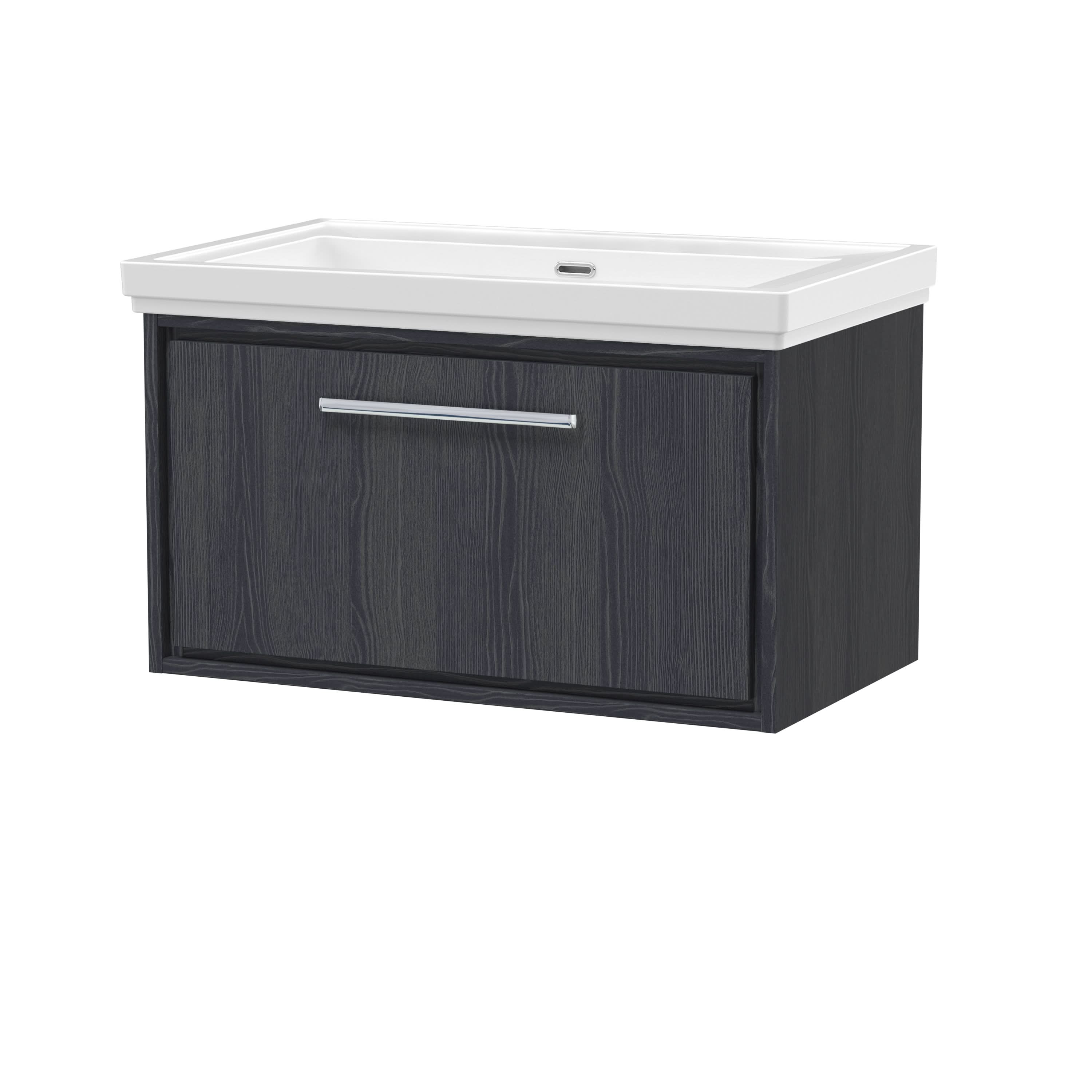 Hudson Reed Lille Wall Hung Vanity Unit with Basin, Durable Bathroom Furniture, Compact Sink Vanity Unit for Modern Bathroom Interiors, 800mm