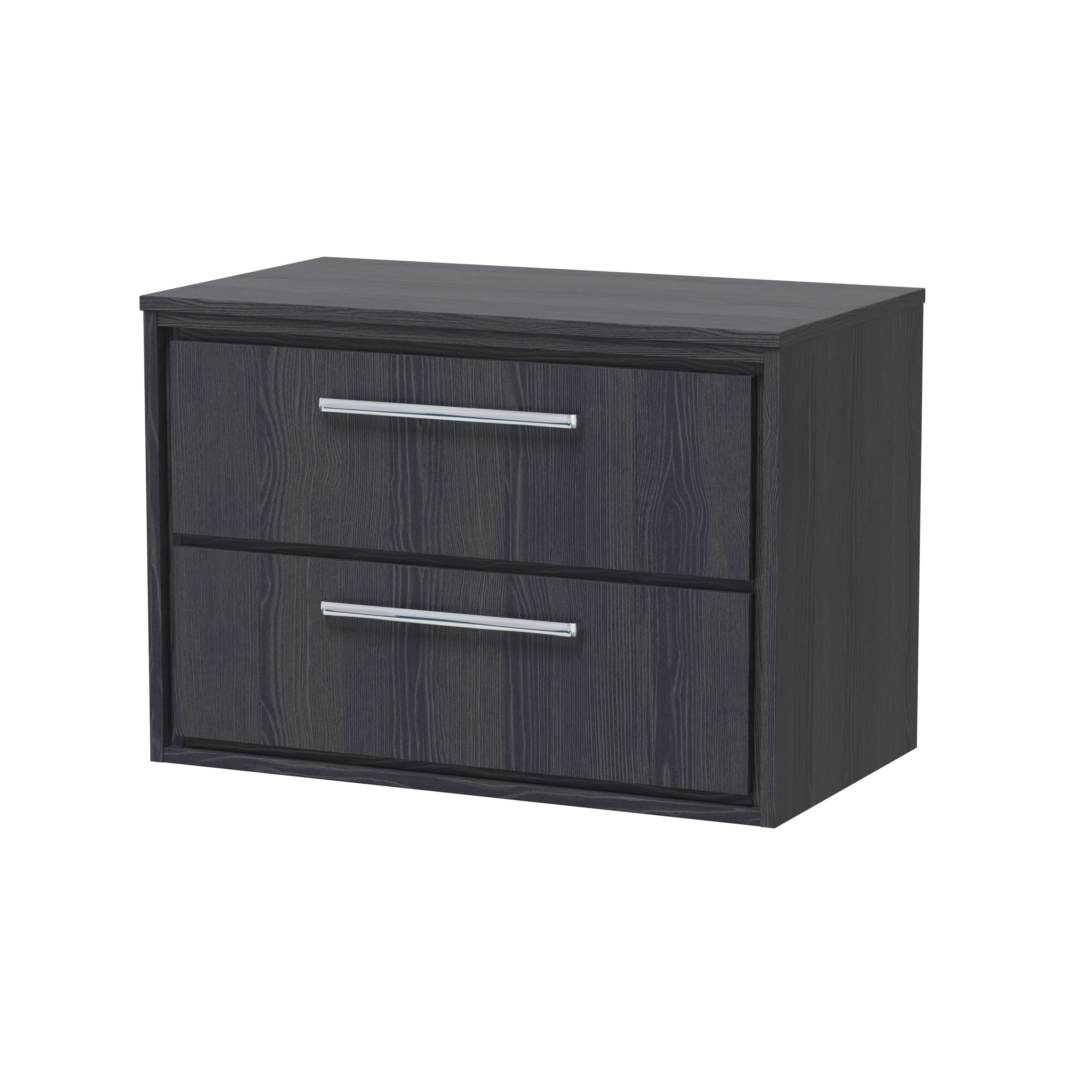 Hudson Reed Lille Countertop Vanity Unit with Worktop, Durable Bathroom Furniture, Double Drawer Modern Vanity Unit for Luxury Bathroom Spaces, 800mm