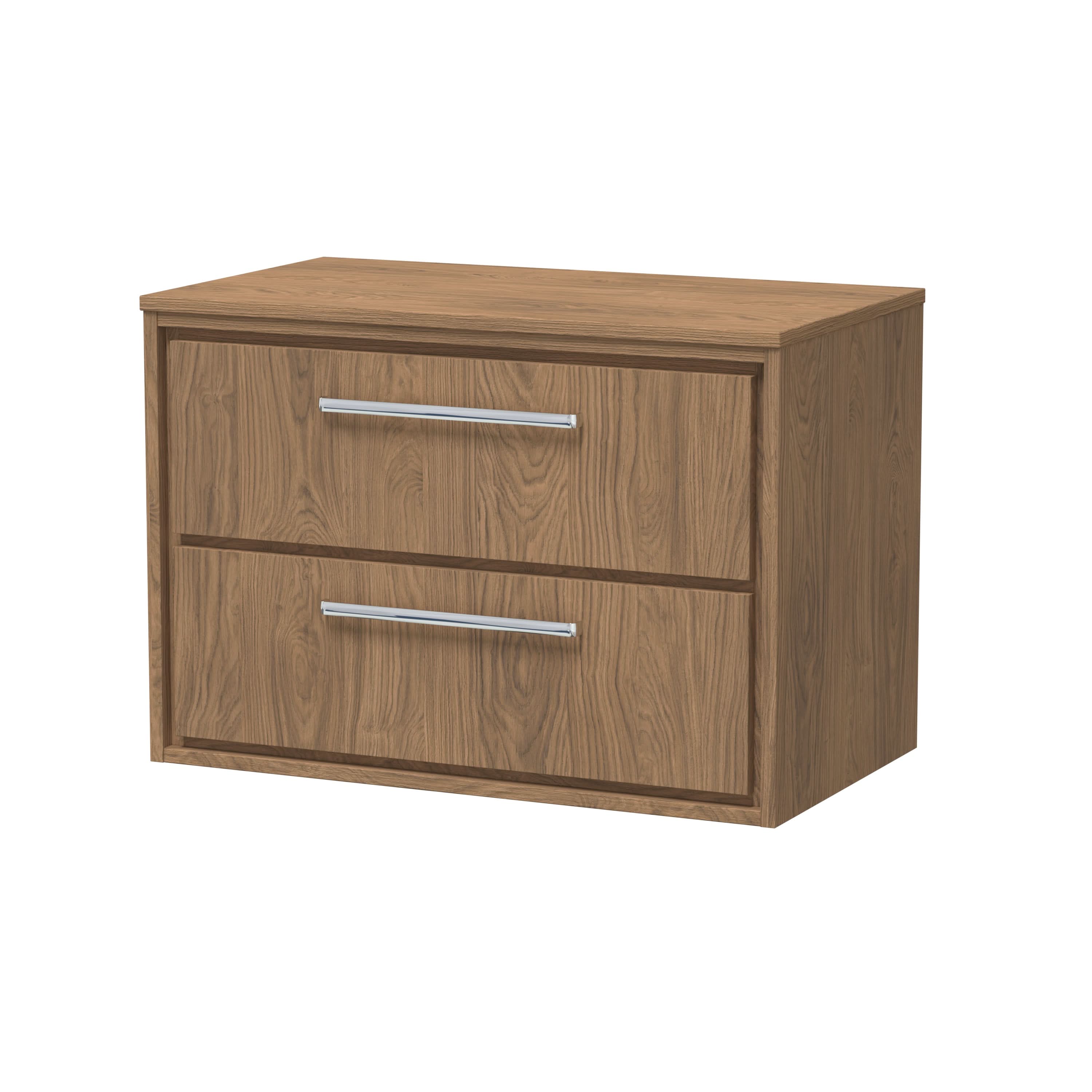 Hudson Reed Lille Countertop Basin Unit, Modern Counter Top Vanity Unit with Drawers, Durable Bathroom Furniture, Luxury Marble Top Vanity for Stylish Bathrooms, 800mm