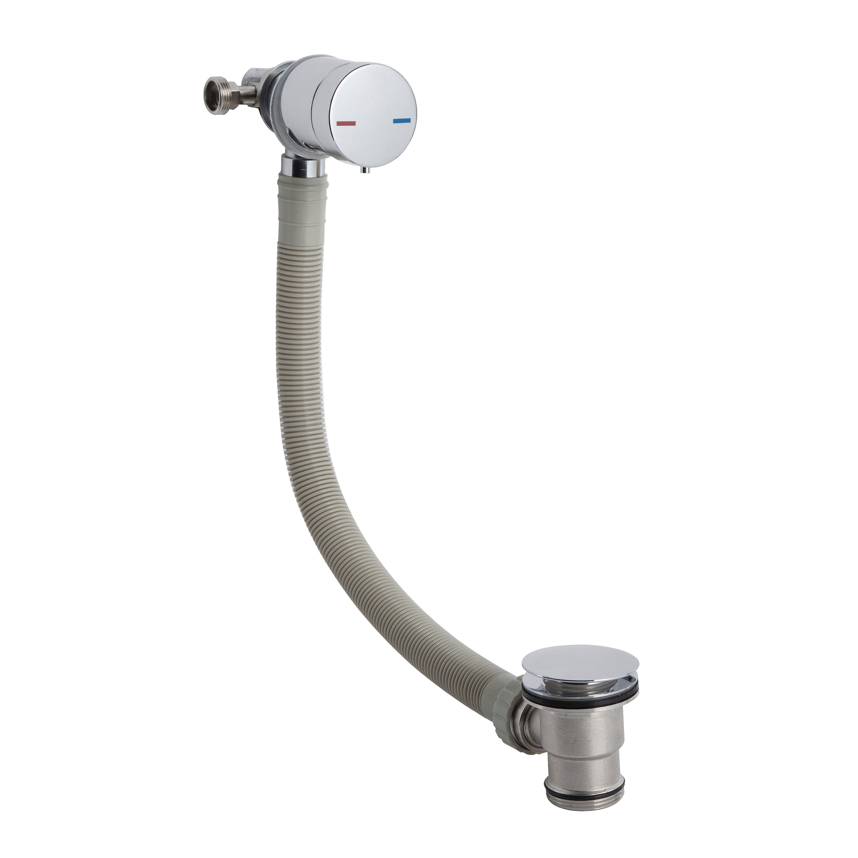 Nuie Freeflow Bath Filler And Waste with Single Lever - Chrome