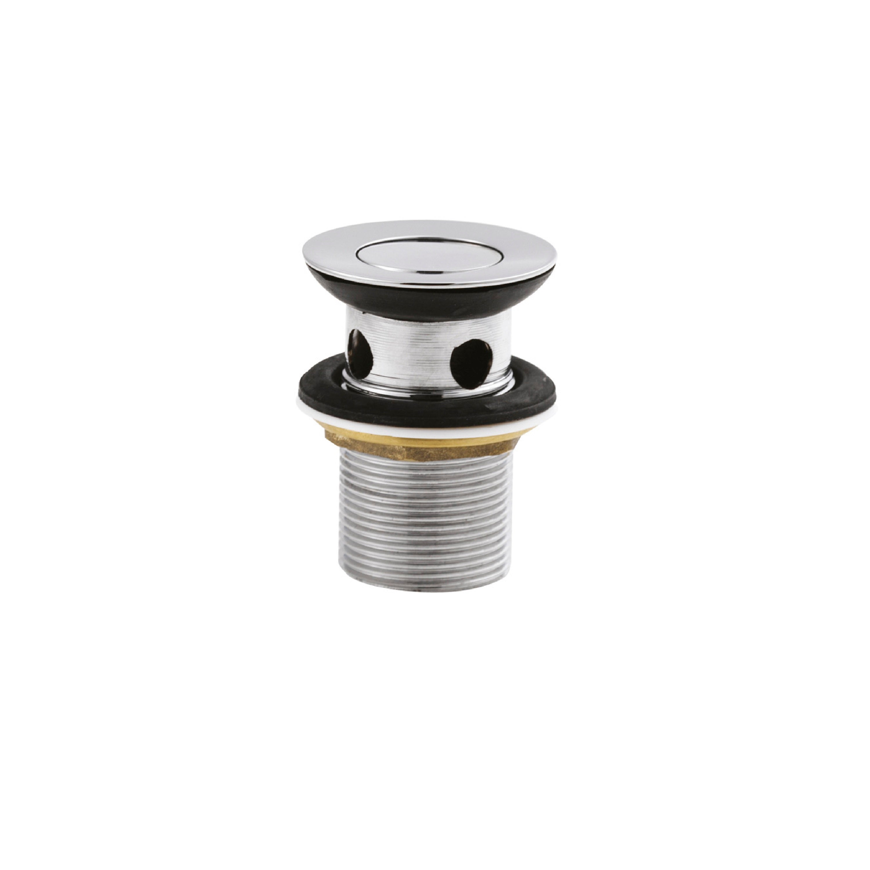 Nuie Slotted Flip Top Brass Basin Waste - Chrome