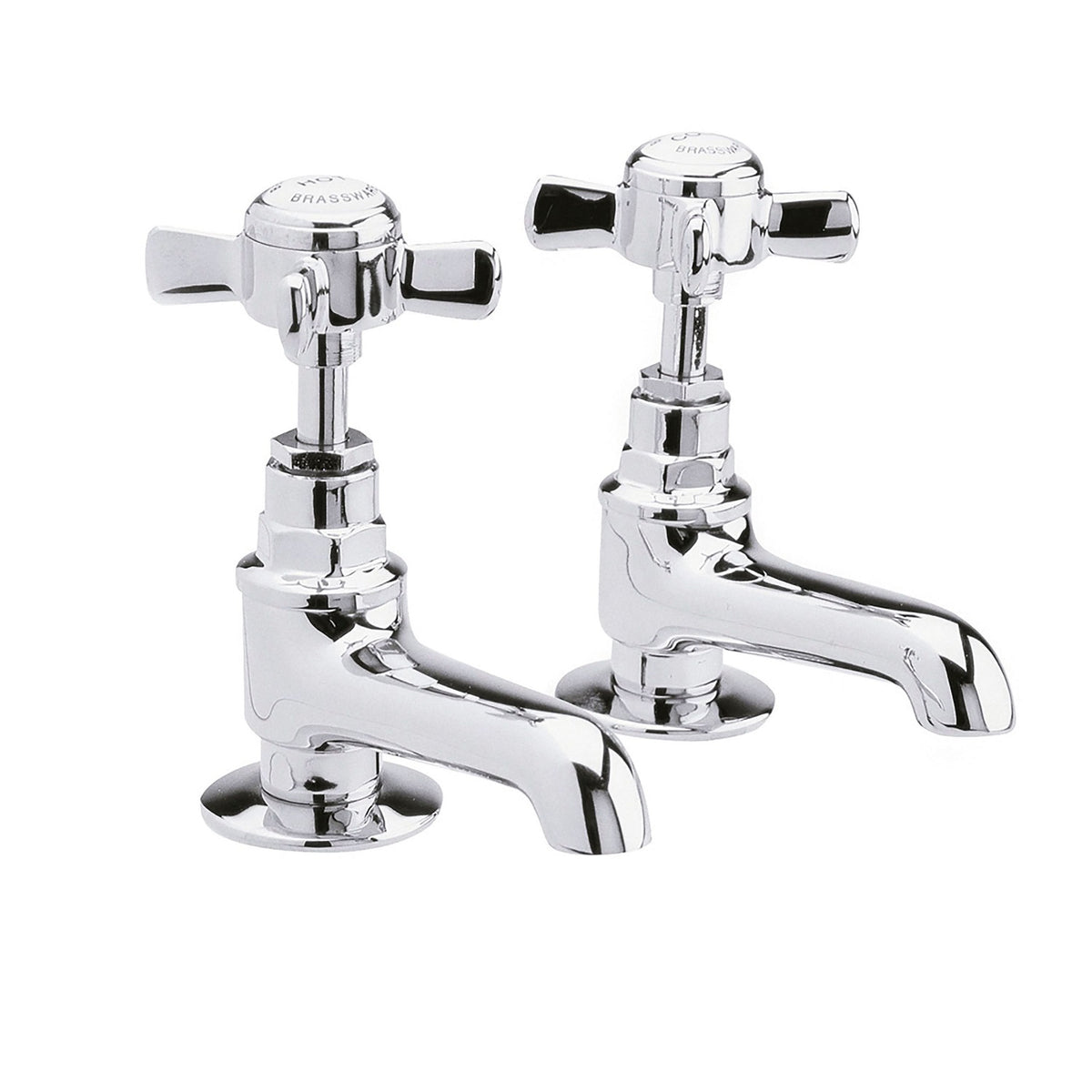 Chatsworth Basin Pillar Taps - Chrome