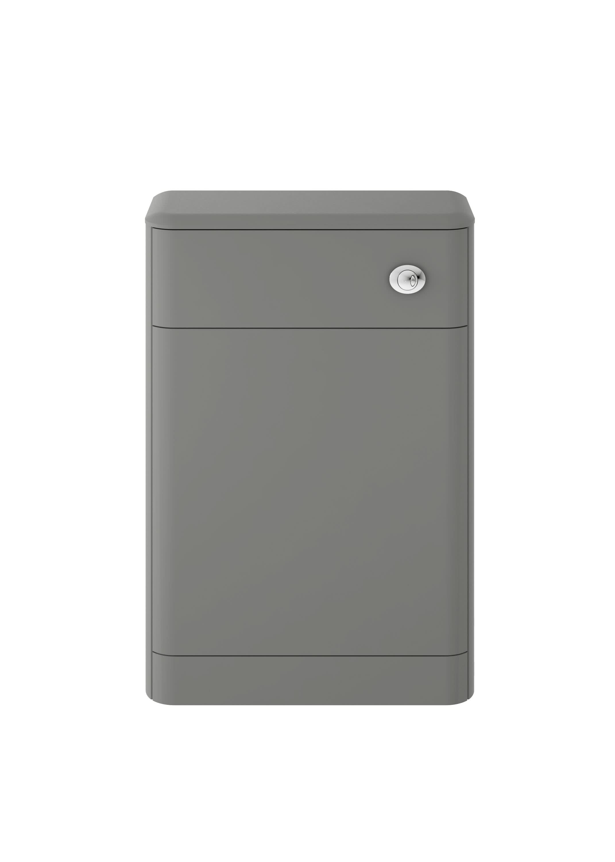Hudson Reed Solar Floor Standing WC Unit, Back to Wall WC Units for Modern Bathroom, Cool Grey, 550mm