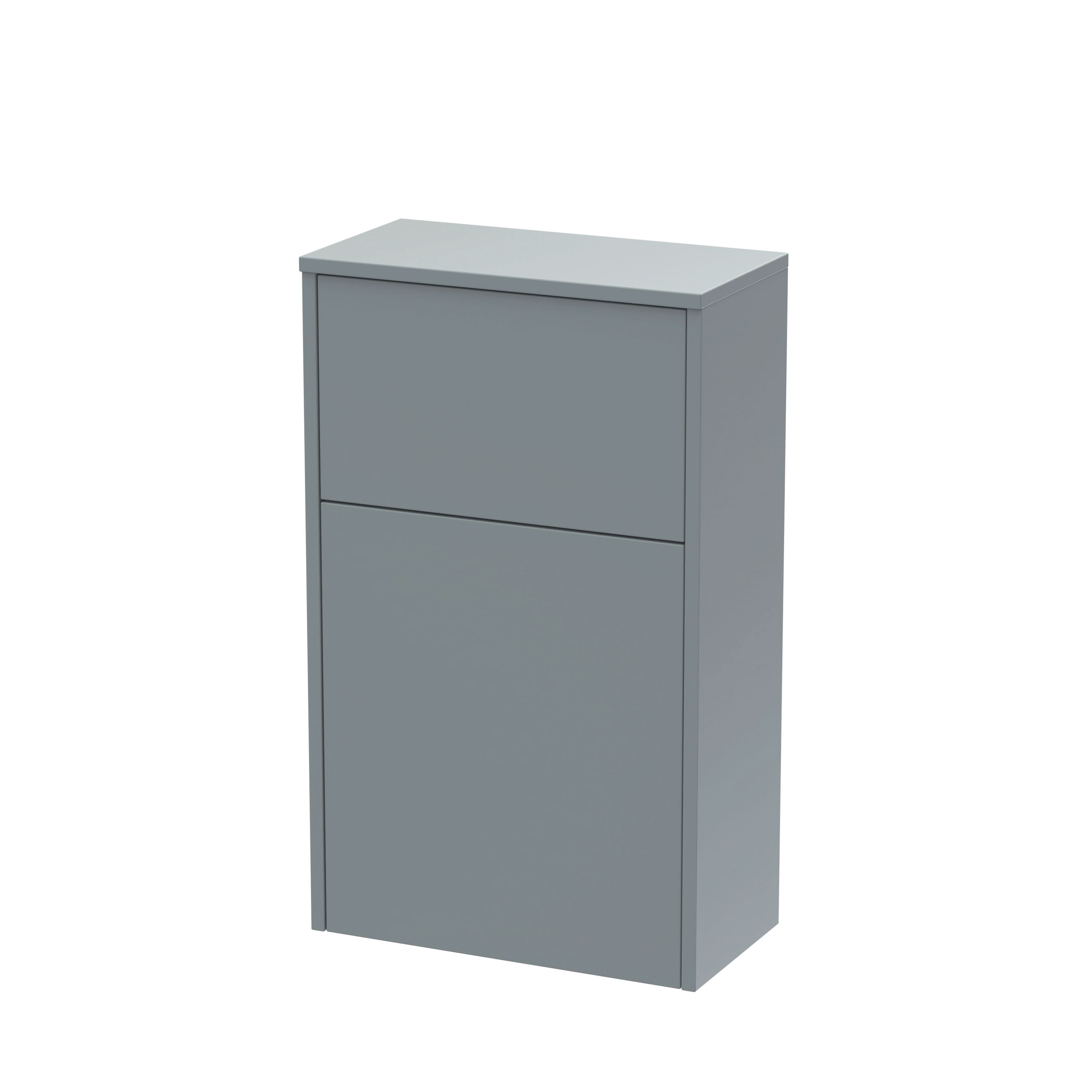 Nuie Juno Floor Standing WC Unit, Durable Compact WC Units, Modern Bathroom Furniture in Coastal Grey, 500mm