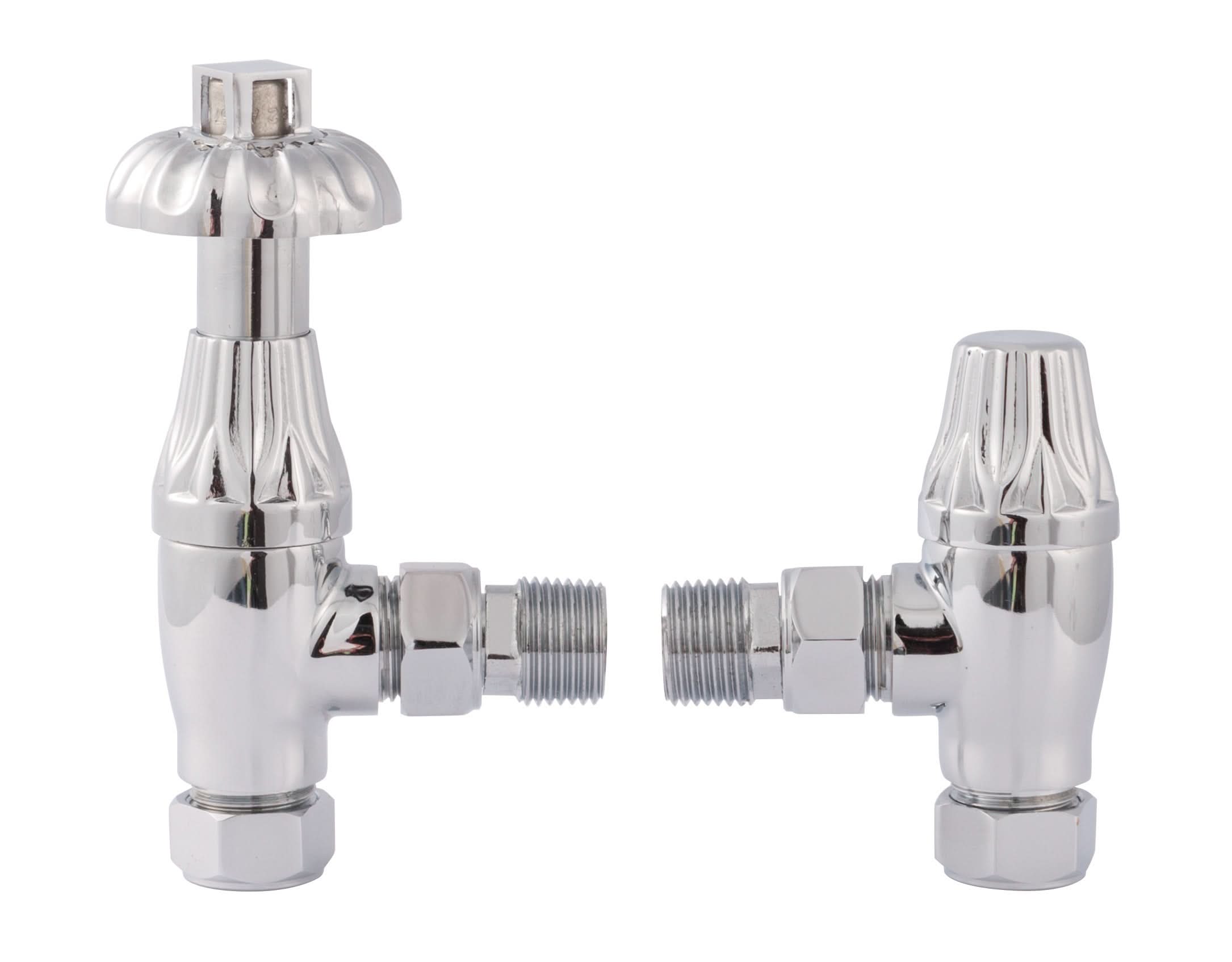 The Old London Thermostatic Radiator Valve Pack in Chrome brings classic style and reliable temperature control to your heating system. Designed to complement traditional interiors, these valves offer both function and character. The thermostatic control