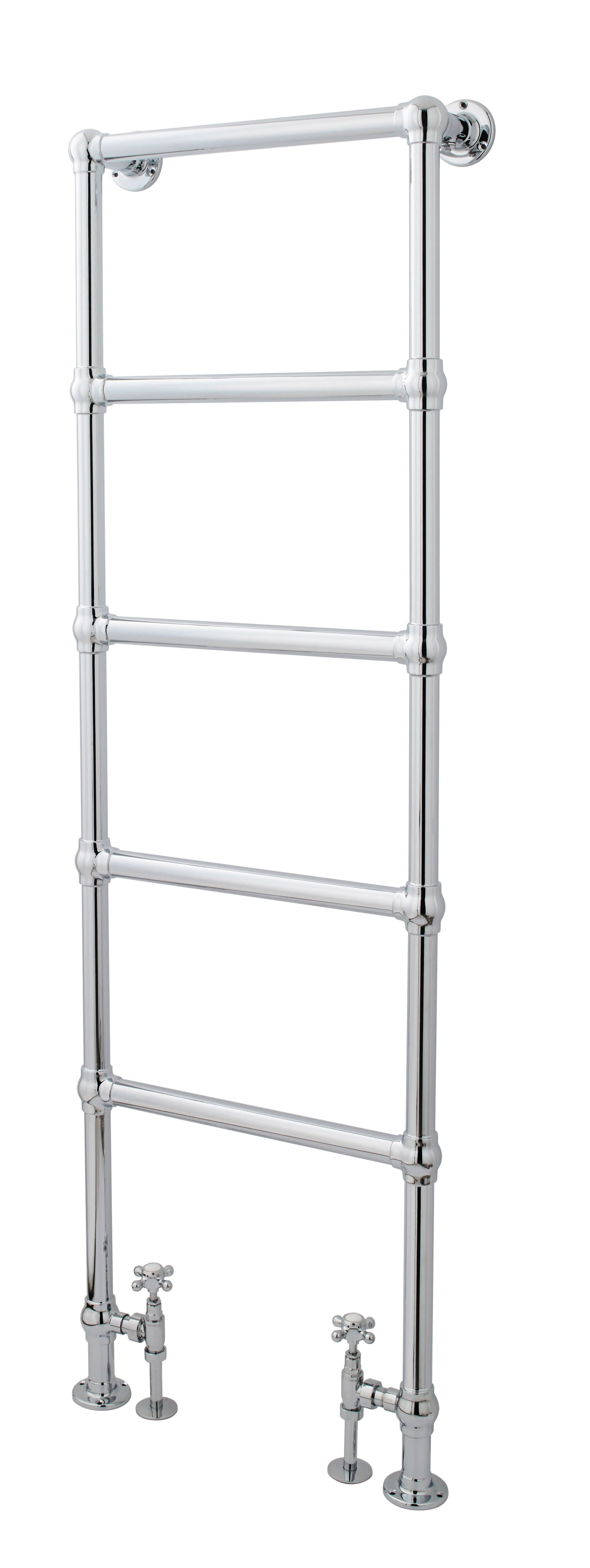 Old London Floor Standing Heated Towel Rails Countess, Stylish Heated Towel Rail, Chrome, 1550 x 600mm