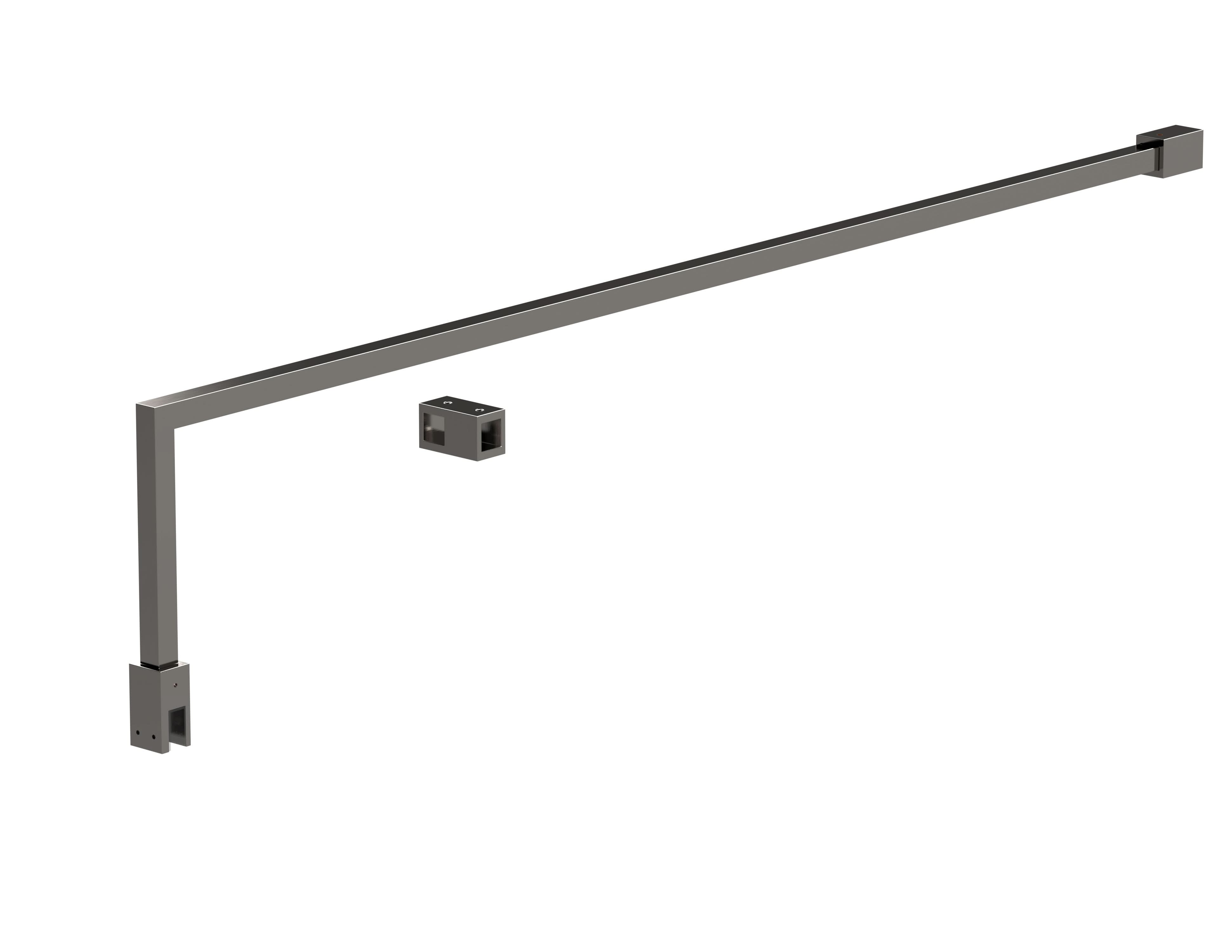 Nuie Wetroom Screen Support Arm, Crafted from High-quality Stainless Steel, Brushed Pewter