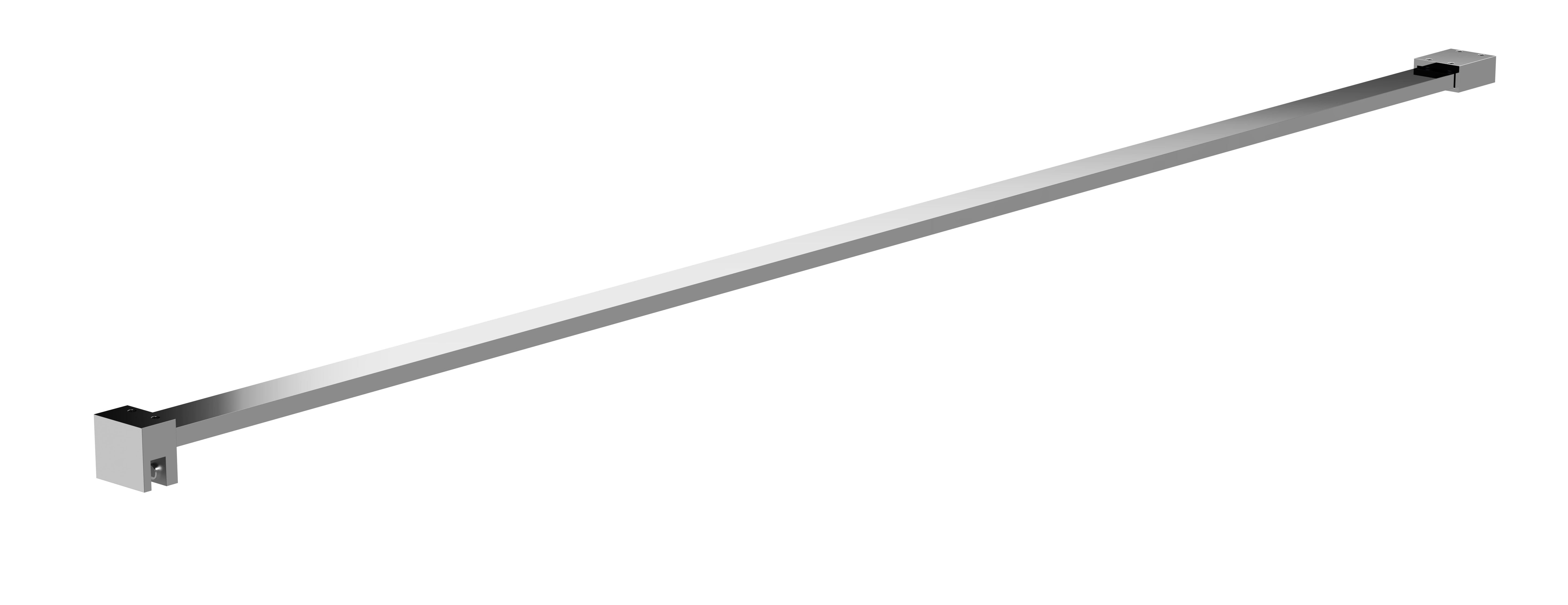 Hudson Reed Wetroom Screen Accessories Flat Support Bar, Stainless Steel, Luxury Chrome Finish for Wetroom Screens, 1202mm
