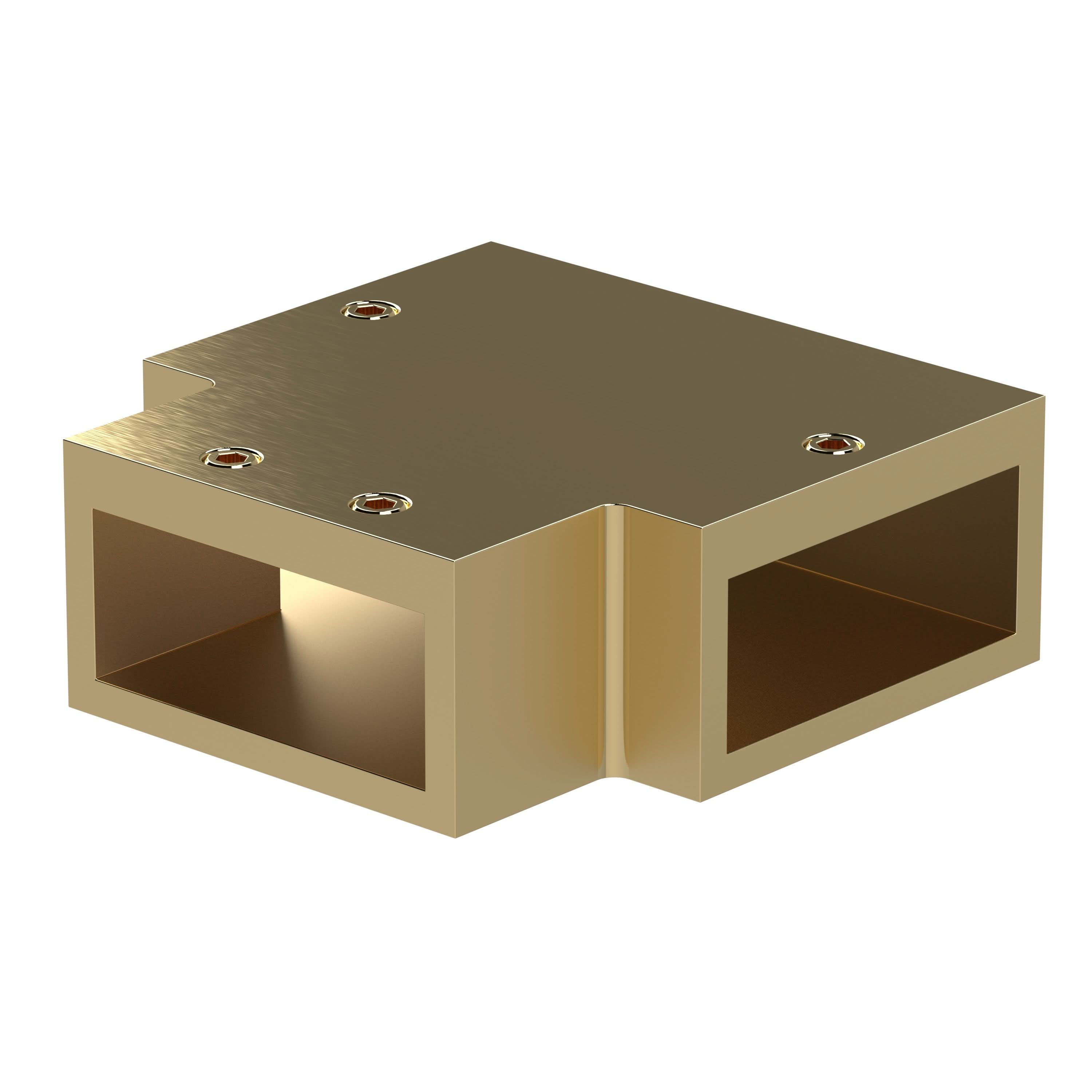 Hudson Reed Wetroom Screen Accessories Support Arm T Piece, Durable Stainless Steel Build, Brushed Brass Finish, 19mm x 53mm x 53mm