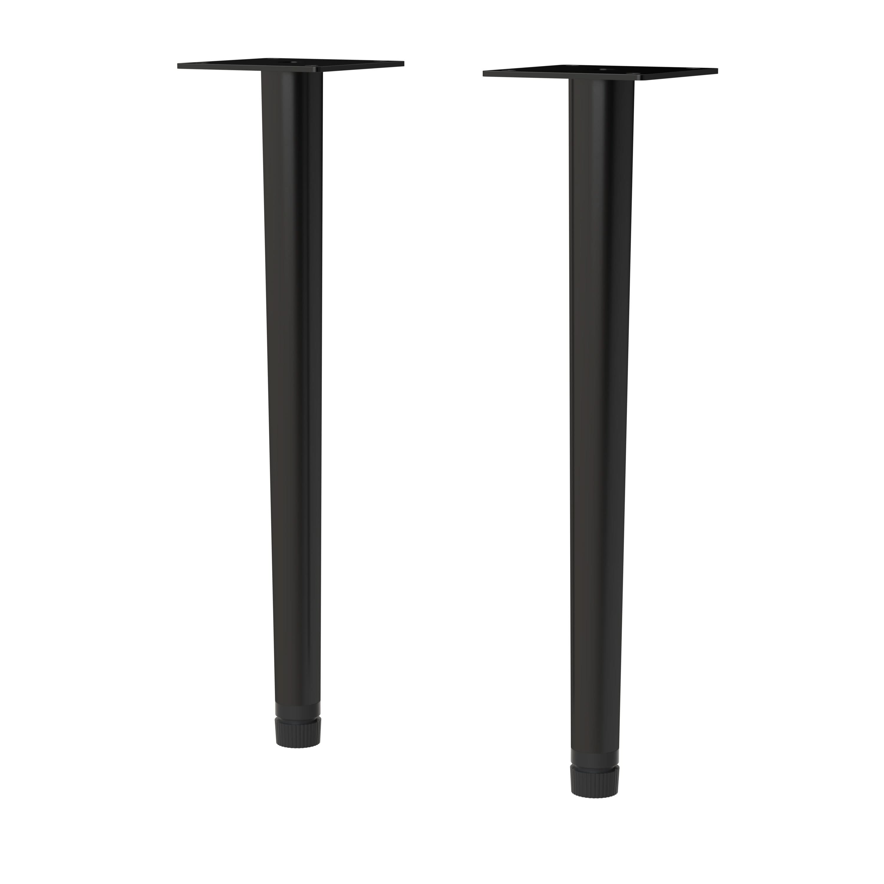 Nuie Wall Hung Vanity Decorative Leg Set, Furniture Legs Pair for Bathroom Furniture & Accessories in Matt Black Finish, 260mm