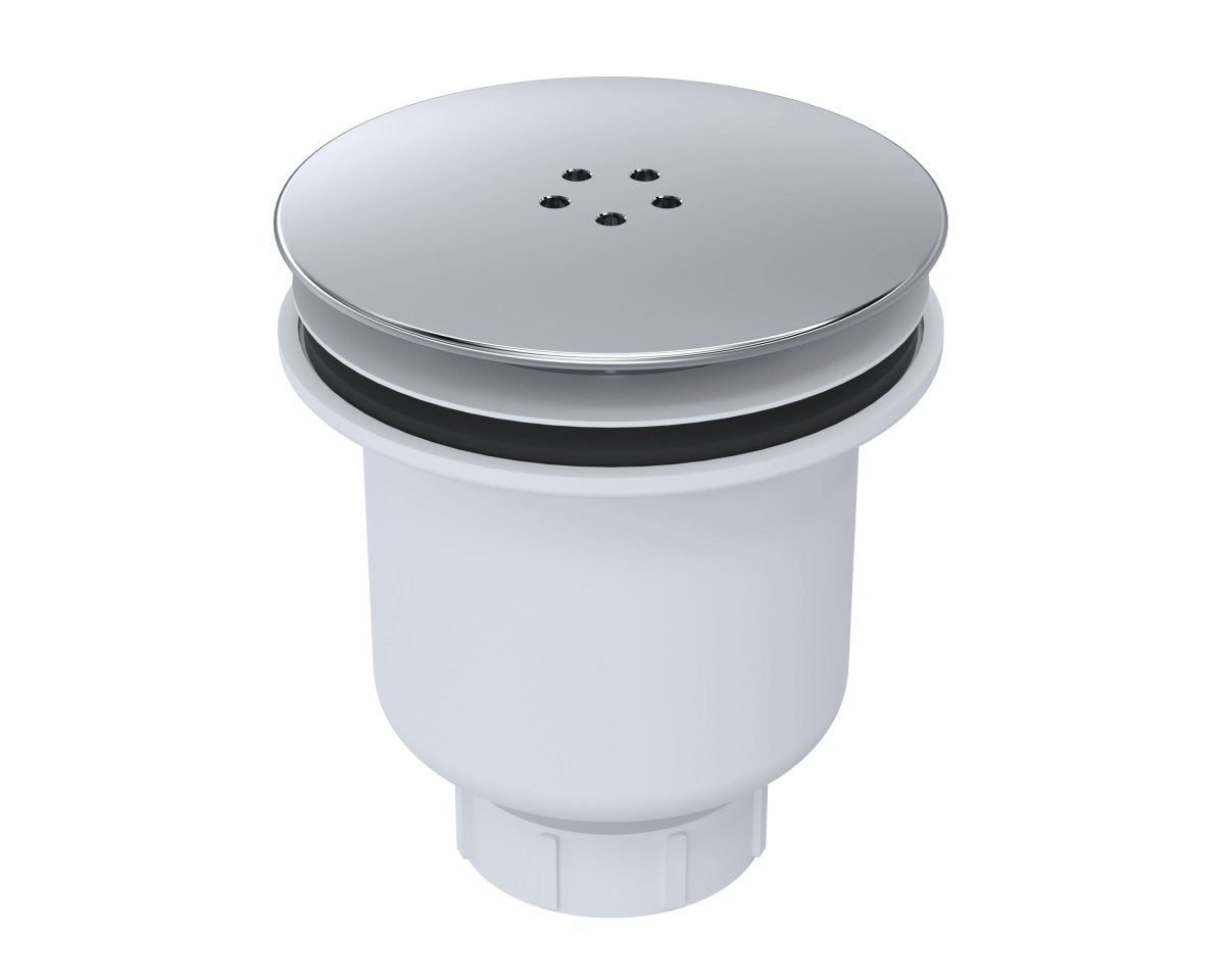 Nuie Straight Shower Tray Waste, Modern Round Easy Clean Polypropylene, Durable Shower Accessories in Chrome Finish