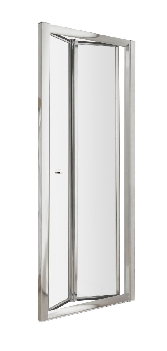 Hudson Reed Ella Bi-Folding Shower Door, Aluminium Frame Space-Saving Bifold Shower Screen Enclosure in Chrome, 1850 x 800mm