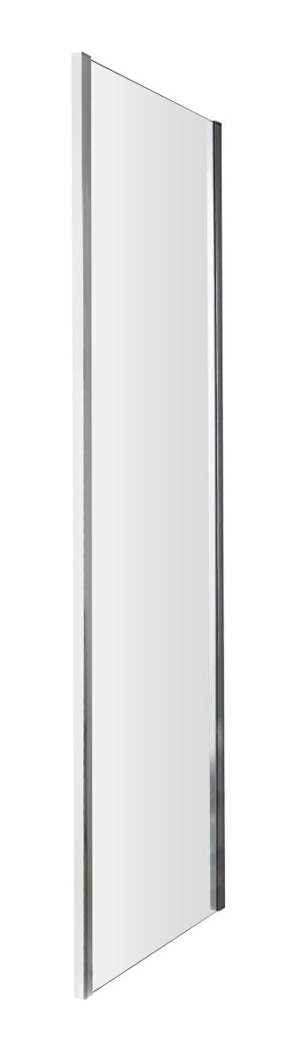 Hudson Reed Ella Side Panel, Durable Fixed Toughened Glass Shower Screen for Enclosures in Chrome Finish, 1850 x 900mm