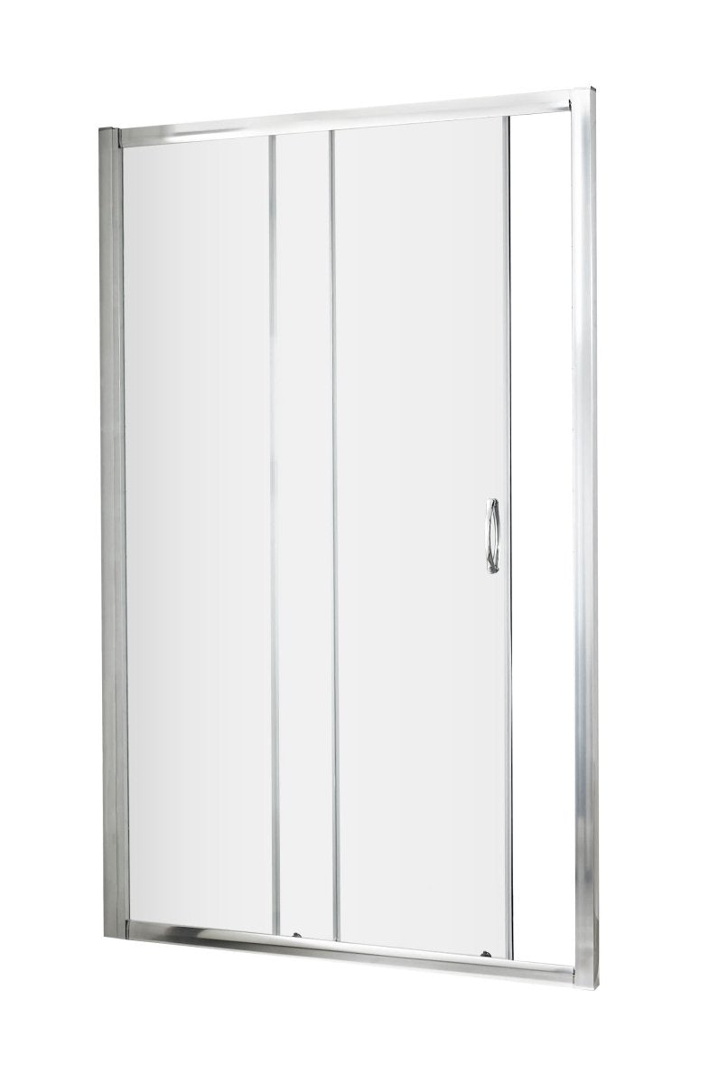 Hudson Reed Ella Pivot Shower Door, Frame Glass Bathroom Shower Enclosure with Toughened Safety Glass in Chrome, 1850 x 1000mm