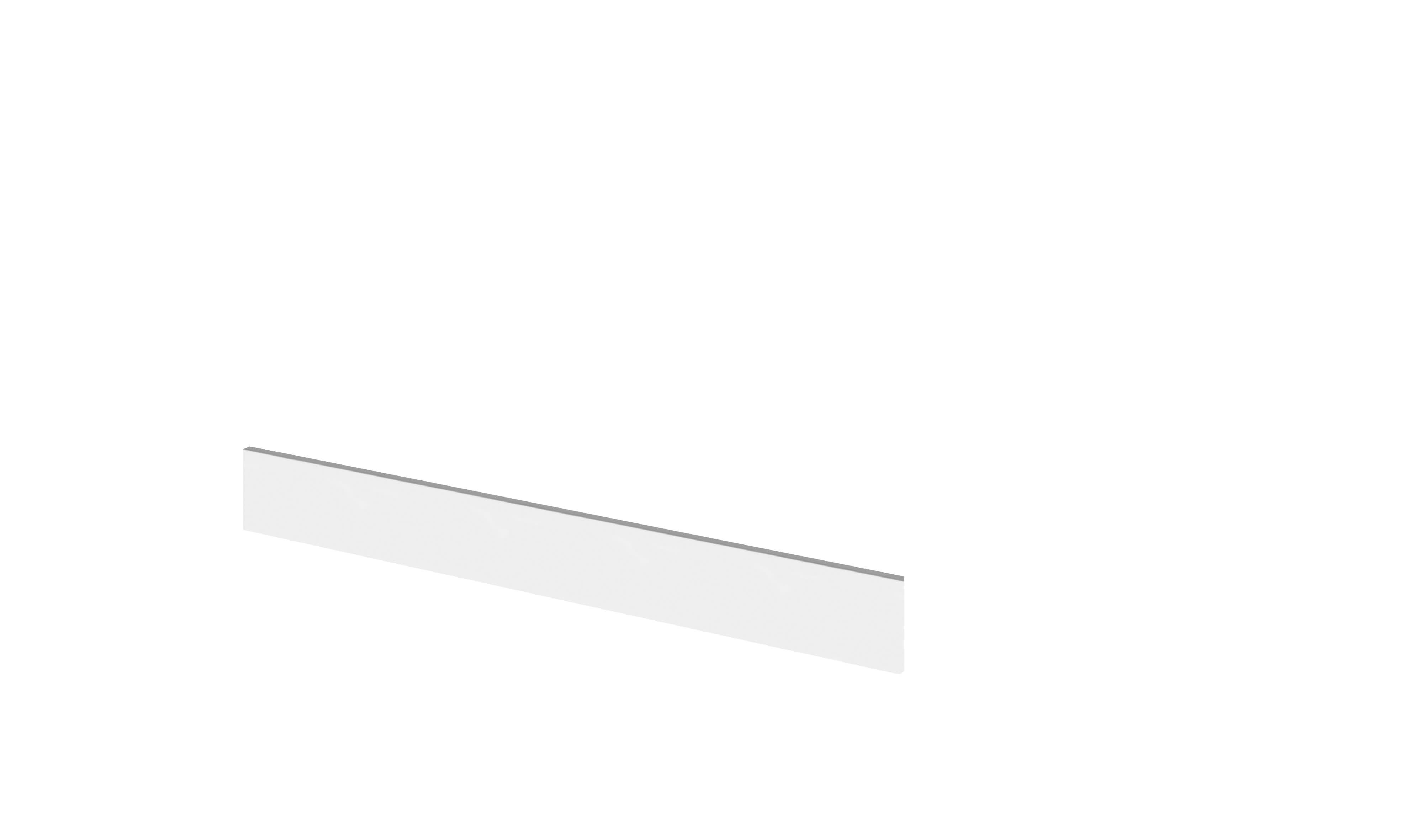 Hudson Reed Fusion Fitted Plinth, Durable End Panel and Bath Side Panel for Modern Bathrooms in Gloss White Finish, 1250mm