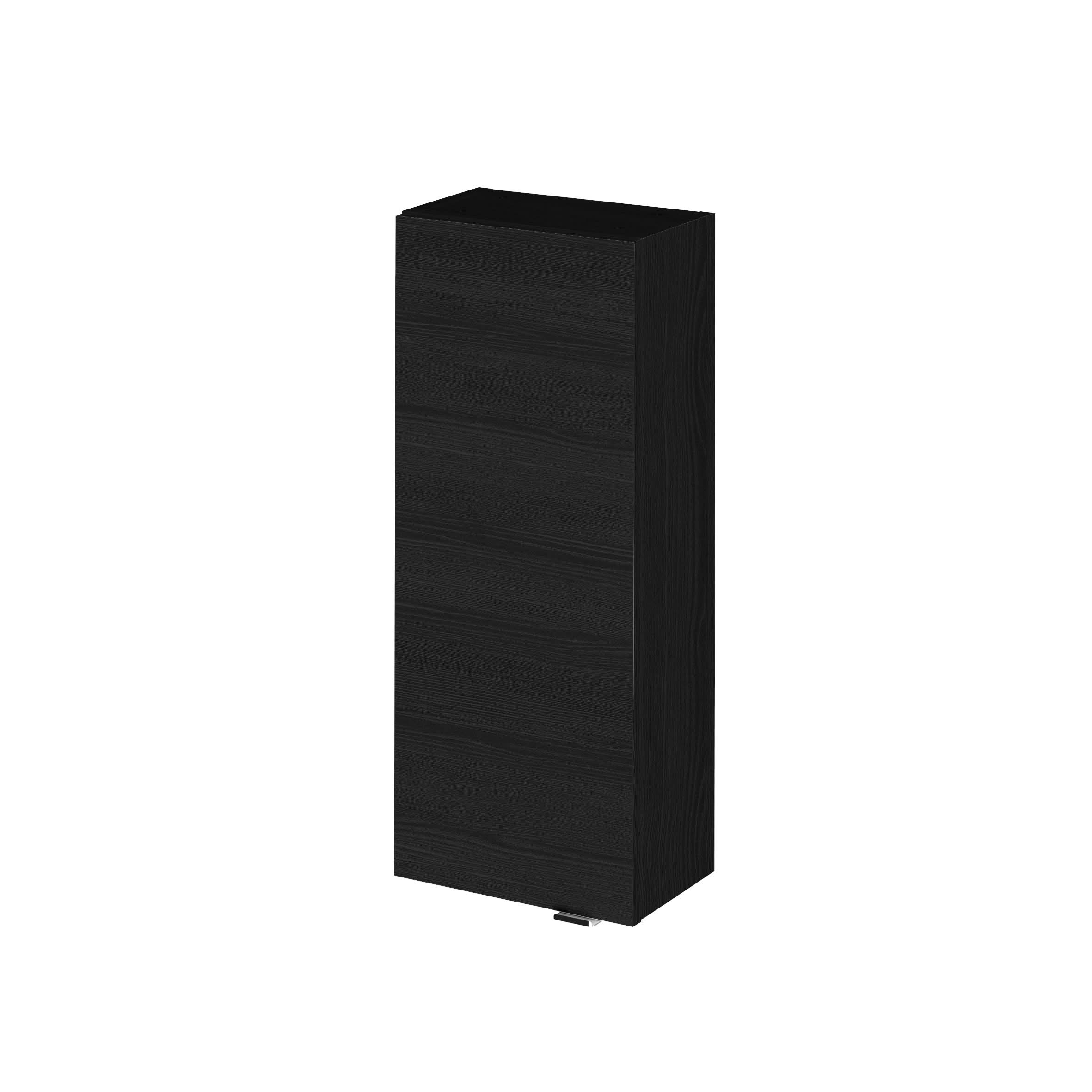 Hudson Reed Fusion Wall Hung with 1 Soft Close Door Cabinet, Modern Bathroom Vanity Unit with Storage in Charcoal Black, 300mm