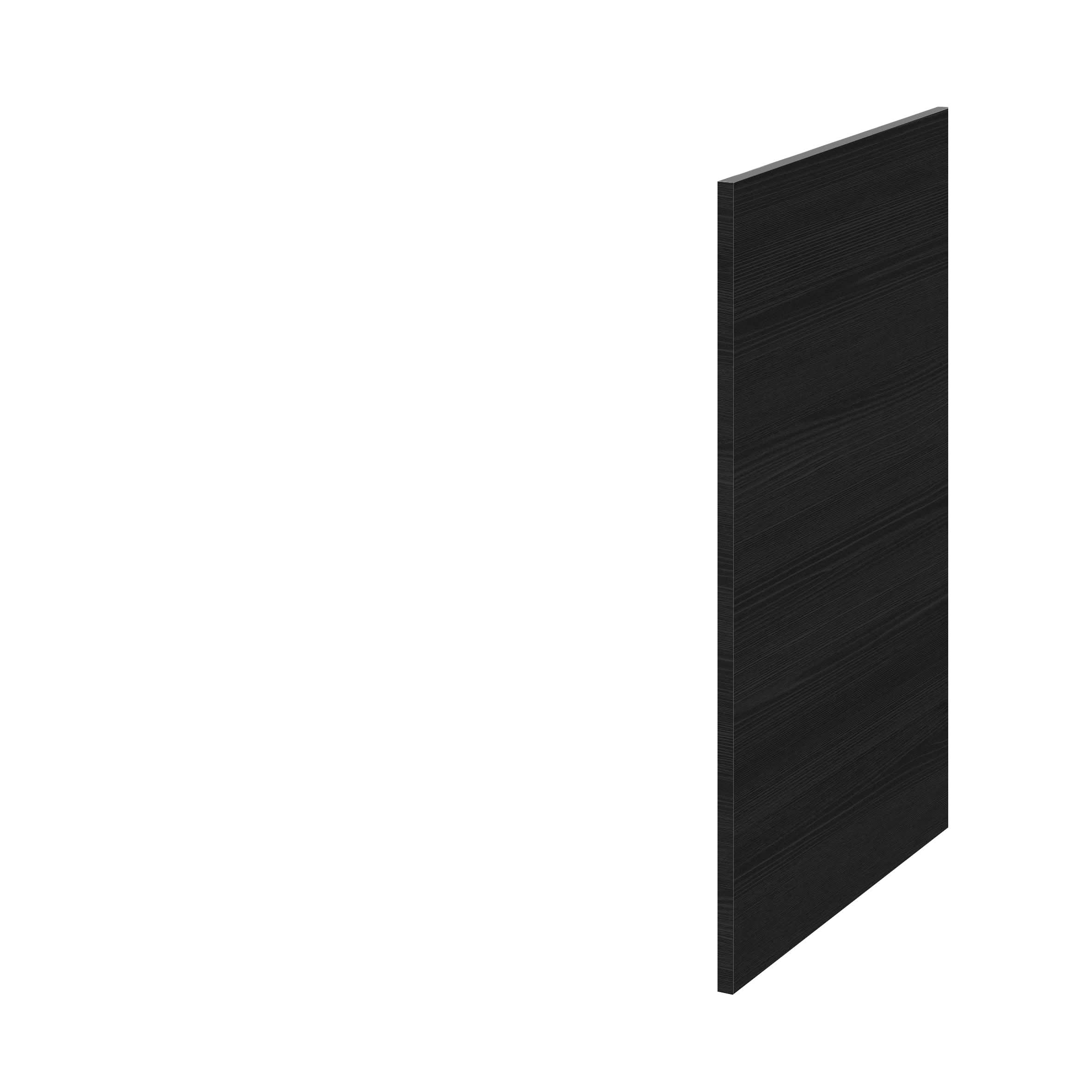 Hudson Reed Fusion Fitted Decorative End Panel, Bathroom Vanity Unit Side Panel for Modern Bathrooms in Charcoal Black, 890 x 370mm