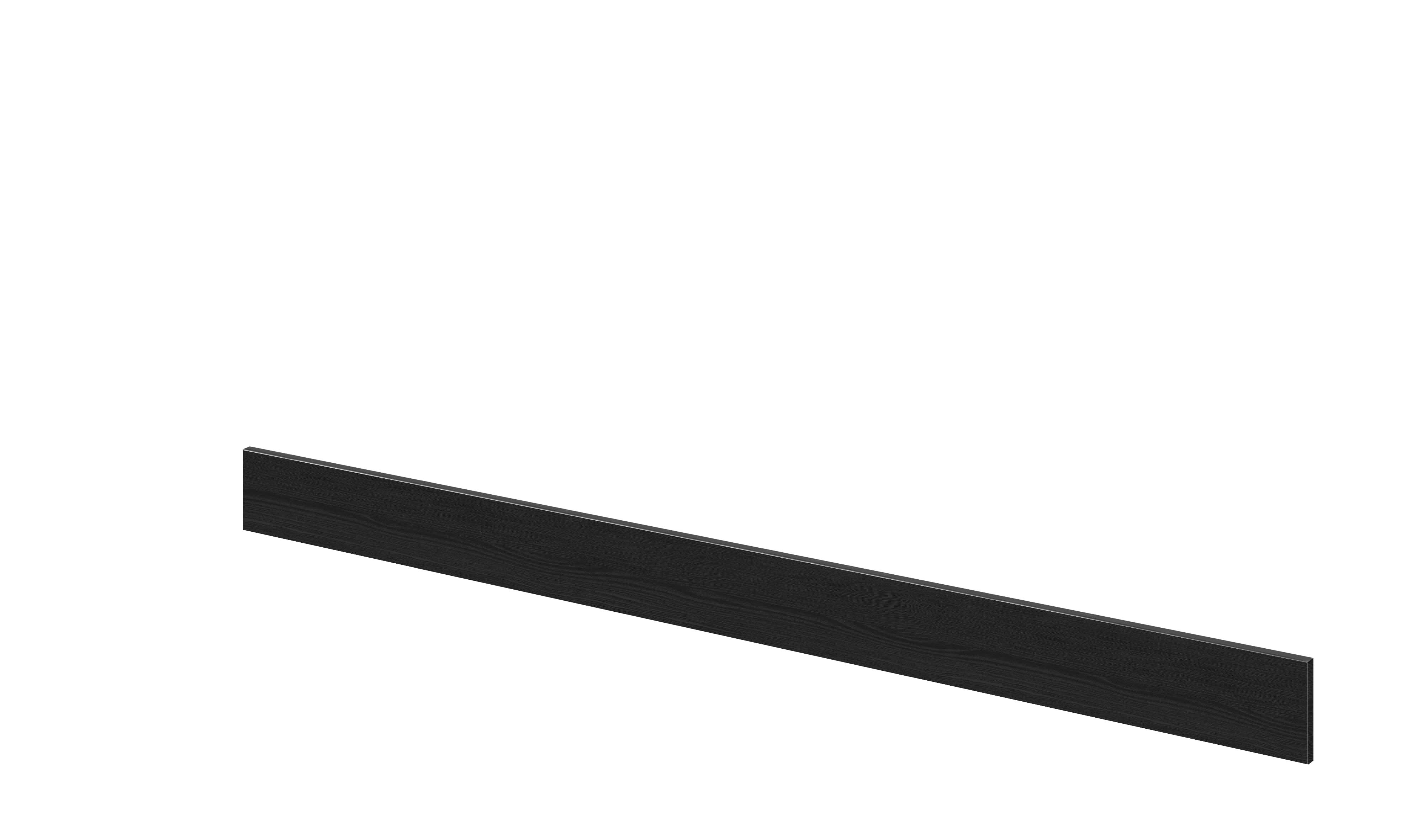 Hudson Reed Fusion Fitted Plinth, Durable End Panel and Bath Side Panel for Modern Bathrooms in Charcoal Black Finish, 2000mm
