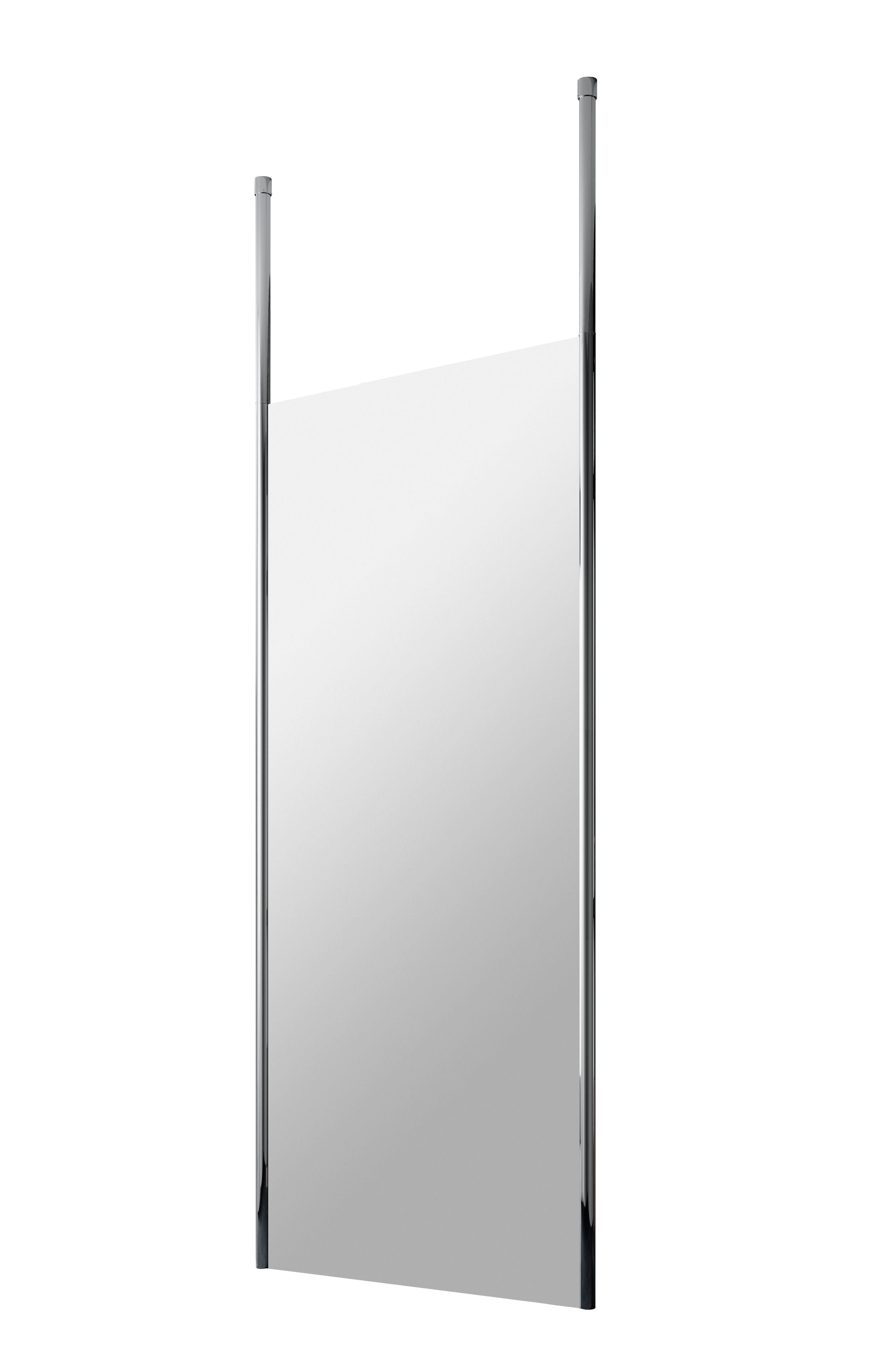 Hudson Reed 700mm Wetroom Screen with Ceiling Post, 8mm Toughened Glass, Frameless Polished Chrome Wetroom Screens for Modern Bathrooms