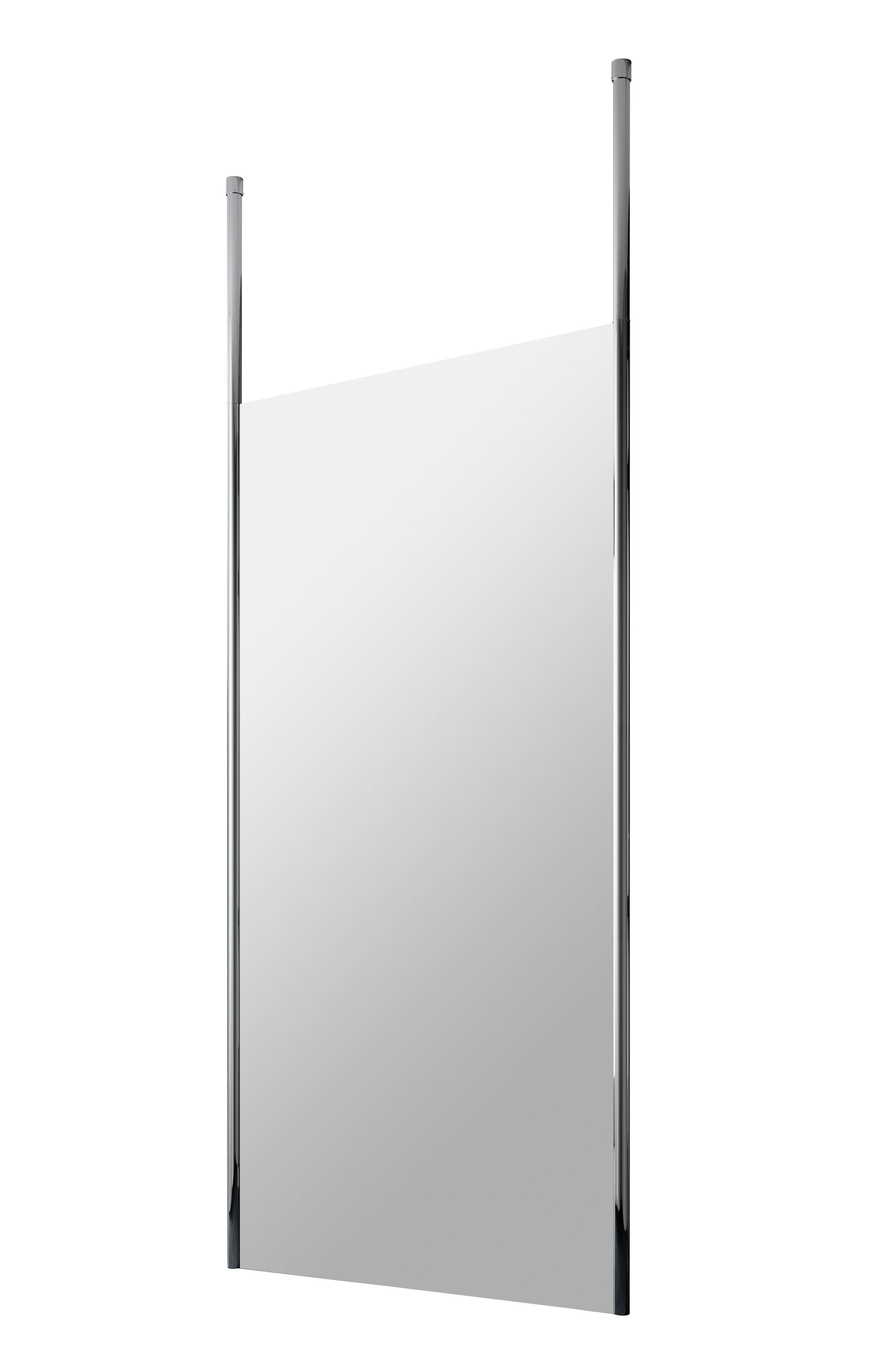 Hudson Reed 1000mm Wetroom Screen with Ceiling Post, 8mm Toughened Glass, Frameless Polished Chrome Wetroom Screens for Modern Bathrooms