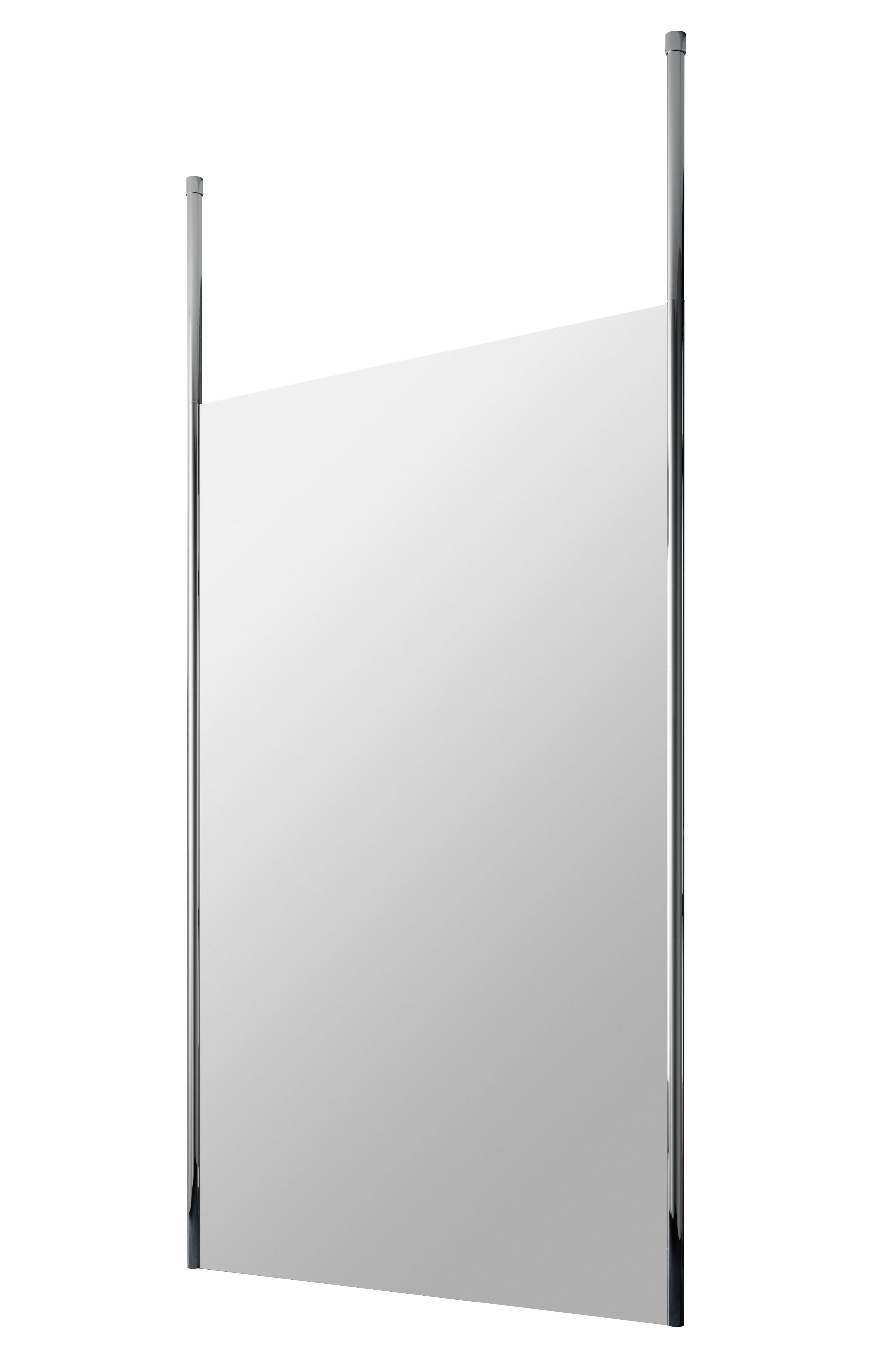 Hudson Reed 1200mm Wetroom Screen with Ceiling Post, 8mm Toughened Glass, Frameless Polished Chrome Wetroom Screens for Modern Bathrooms