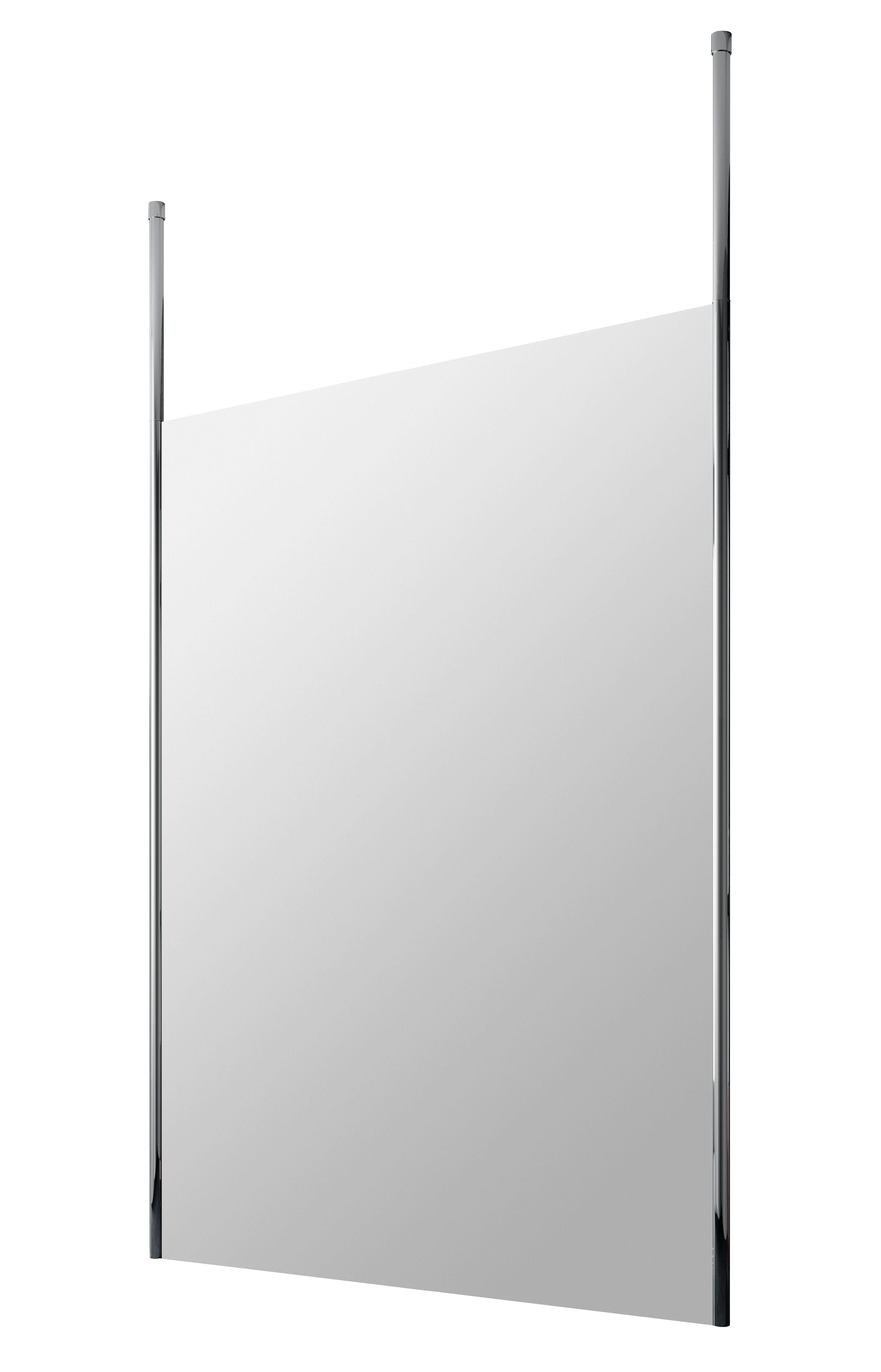 Hudson Reed 1400mm Wetroom Screen with Ceiling Post, 8mm Toughened Glass, Frameless Polished Chrome Wetroom Screens for Modern Bathrooms