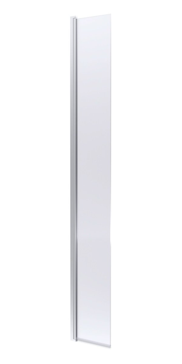 Hudson Reed Hinged Flipper Wetroom Screen, Durable Glass Wet Room Glass Panels & Shower Screen in Polished Chrome, 300mm x 1950mm