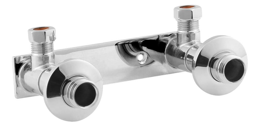 Nuie Fast-Fit Bracket for Bar Thermostats Bar Showers - Chrome